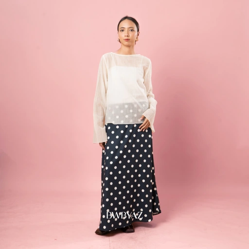 BWBYAZ STAPLE EASE -  Lana Skirt Dotty (READY STOCK)