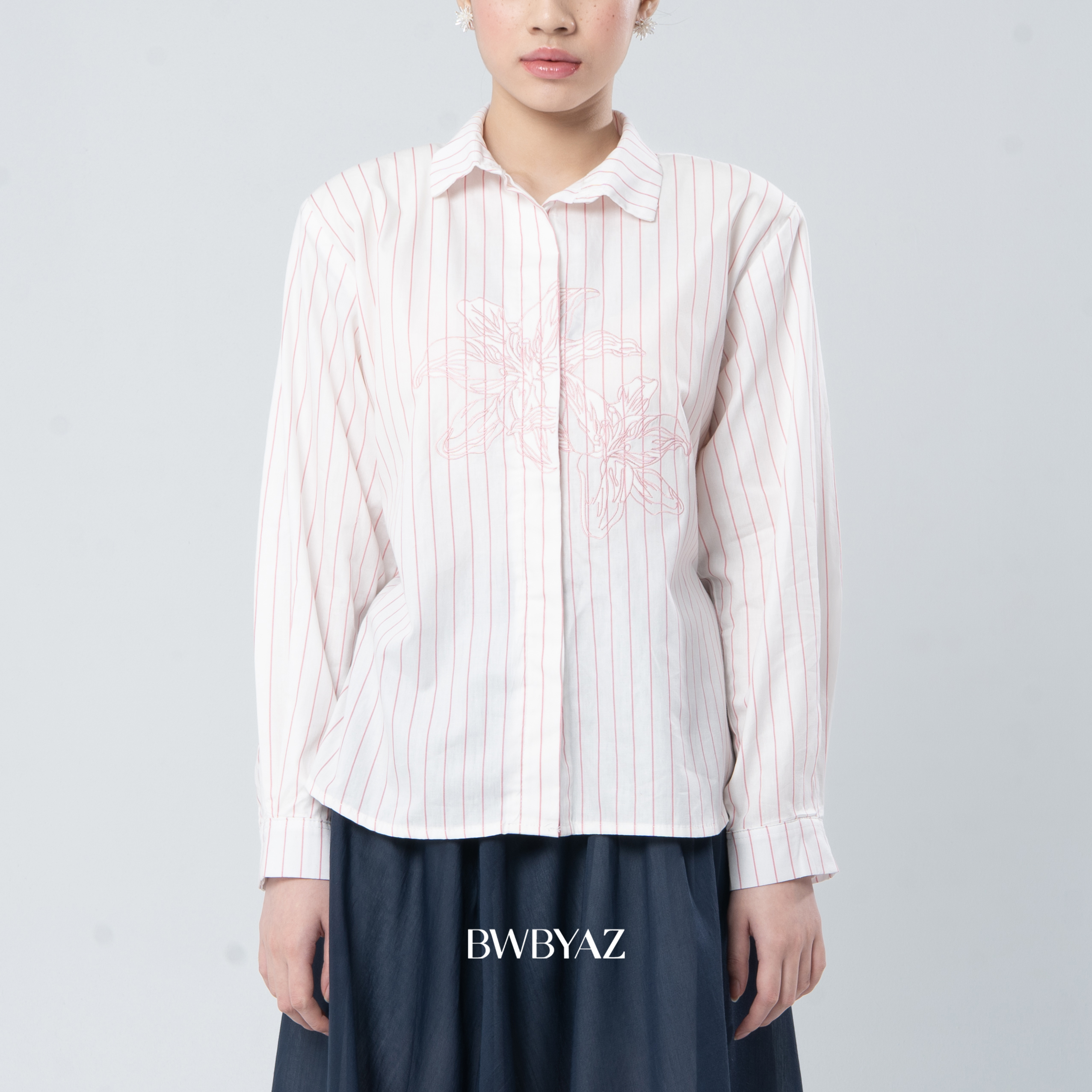 BWBYAZ - Priscilla Blooming Shirt (READY STOCK)