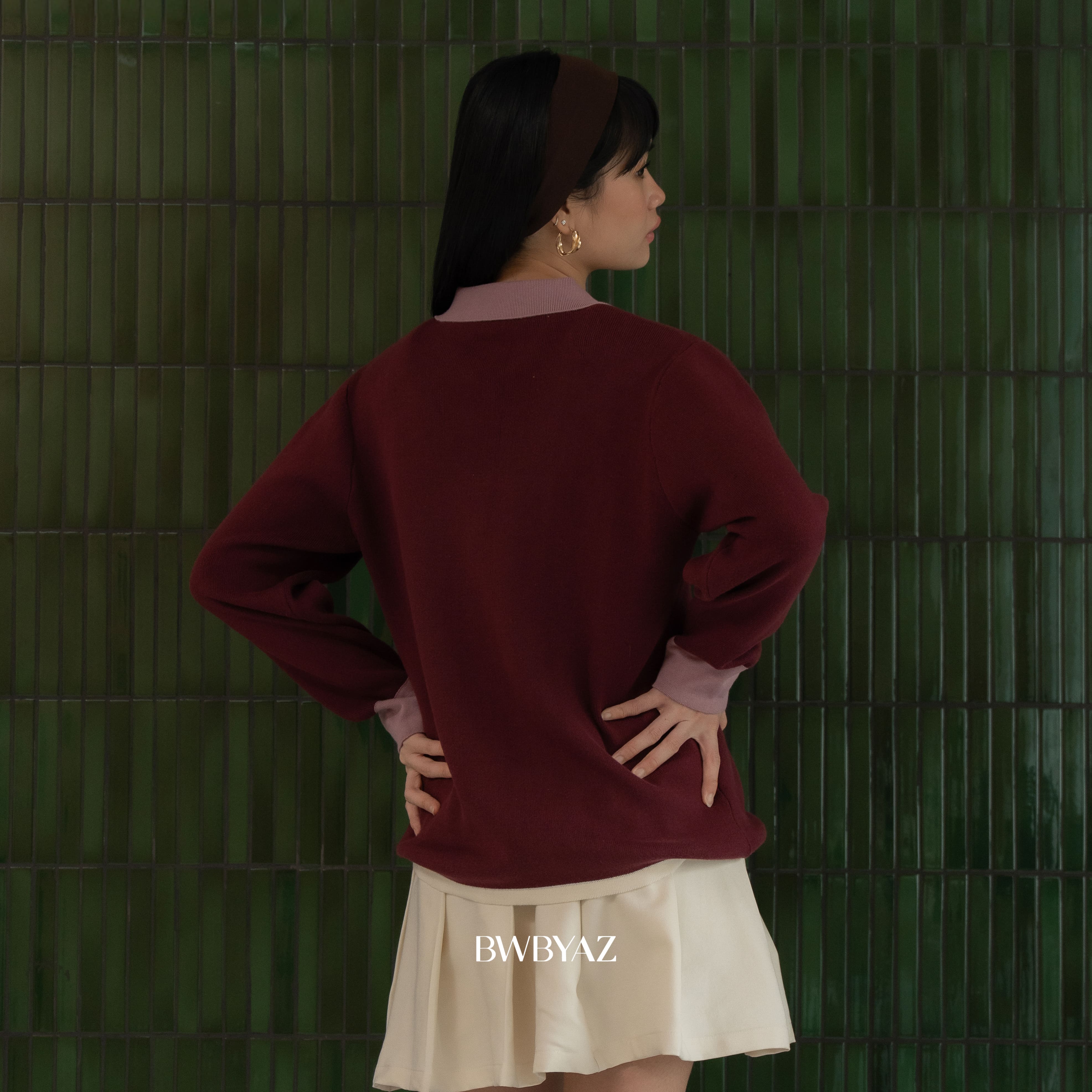 BWBYAZ STAPLE EASE- Sora Knit Shirt (READY STOCK)