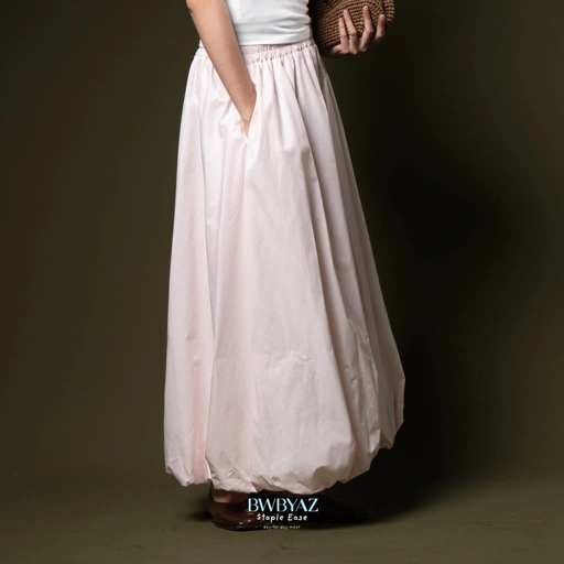 Image of BWBYAZ STAPLE EASE - Leona Baloon Skirt (Long) - READY STOCK