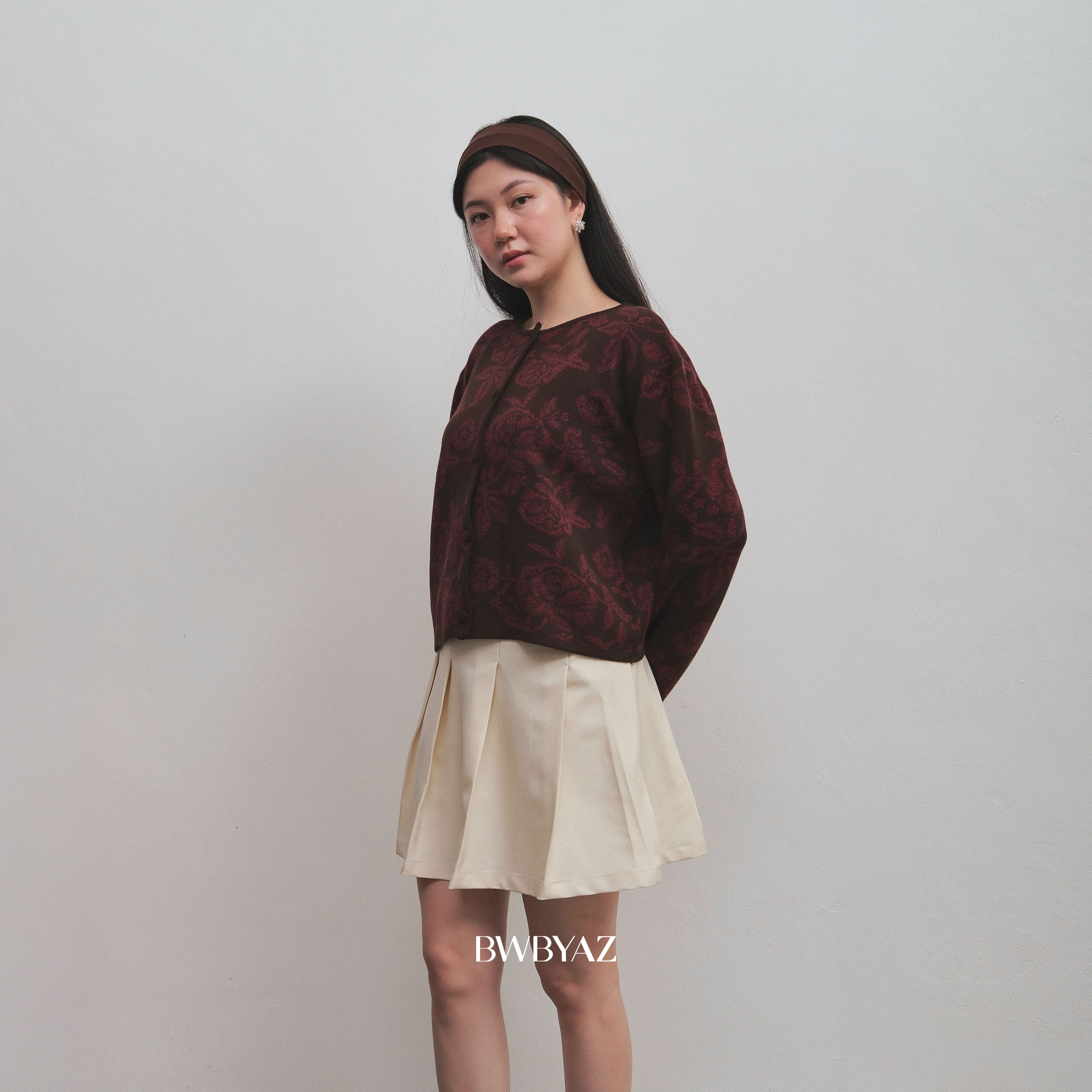 BWBYAZ STAPLE EASE -  Aurelie Floral Cardigan