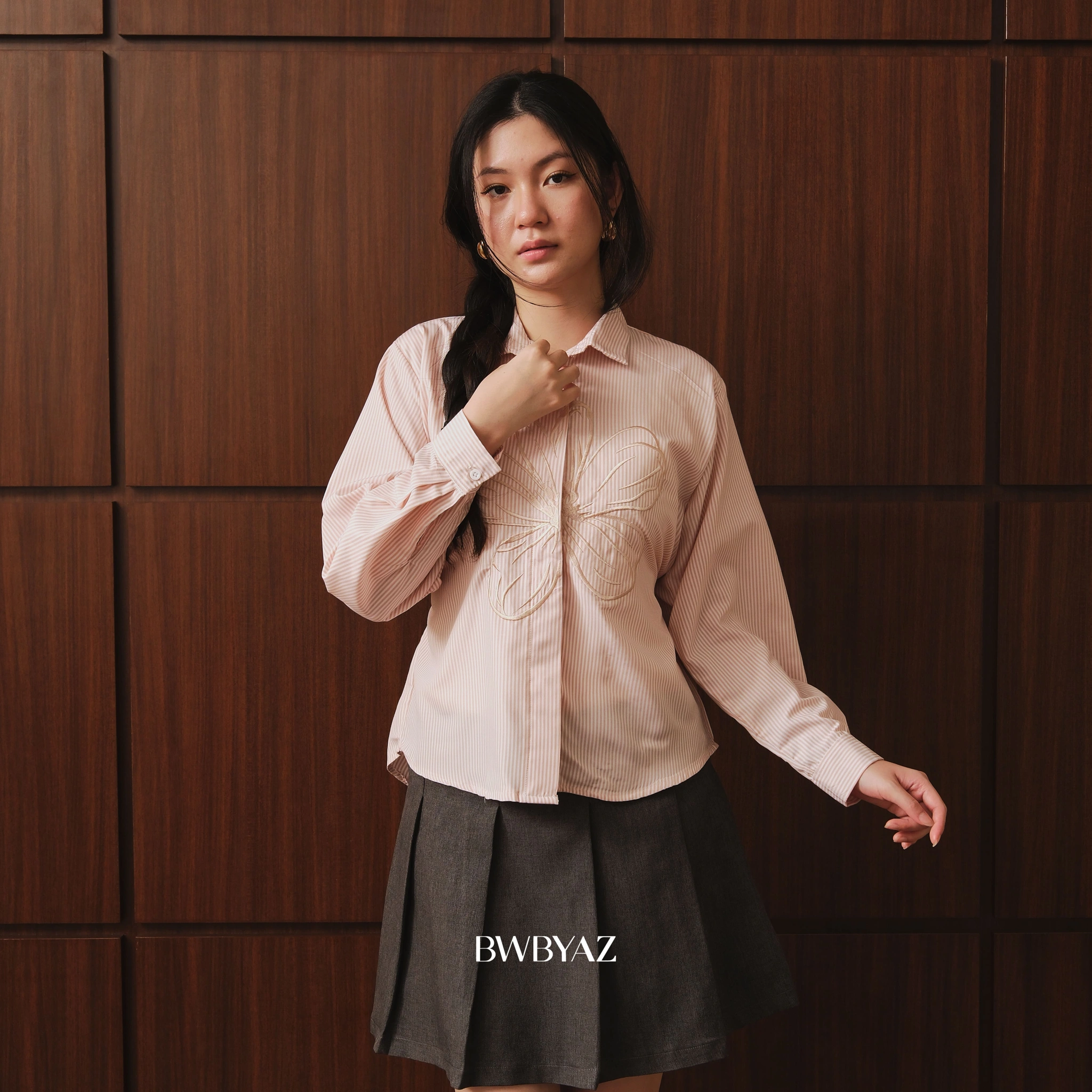 BWBYAZ - Sasmita Blooming Shirt Pattern