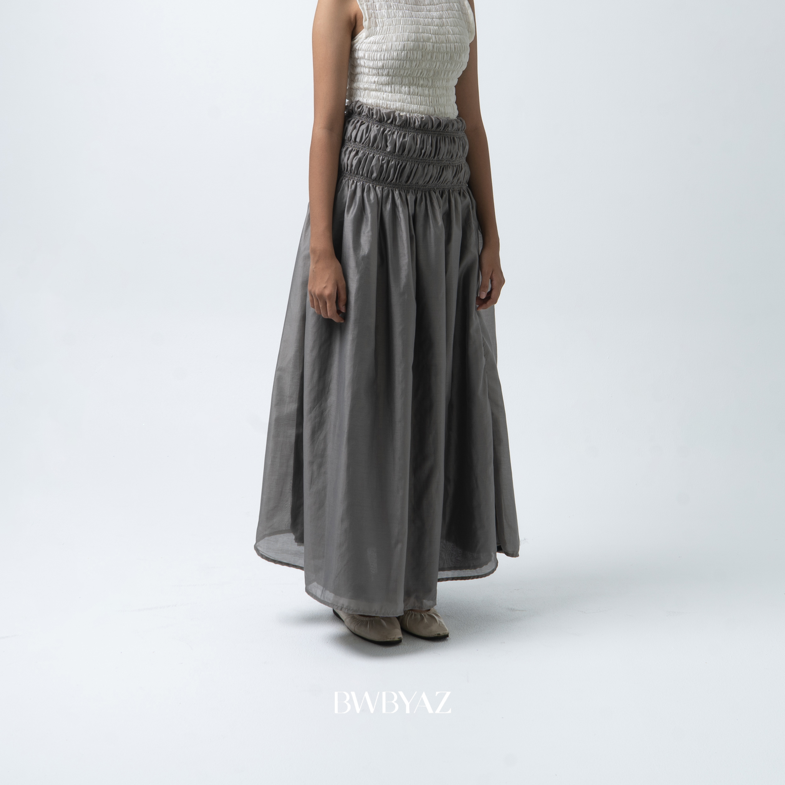 BWBYAZ - Isvara Sheer Skirt (READY STOCK)