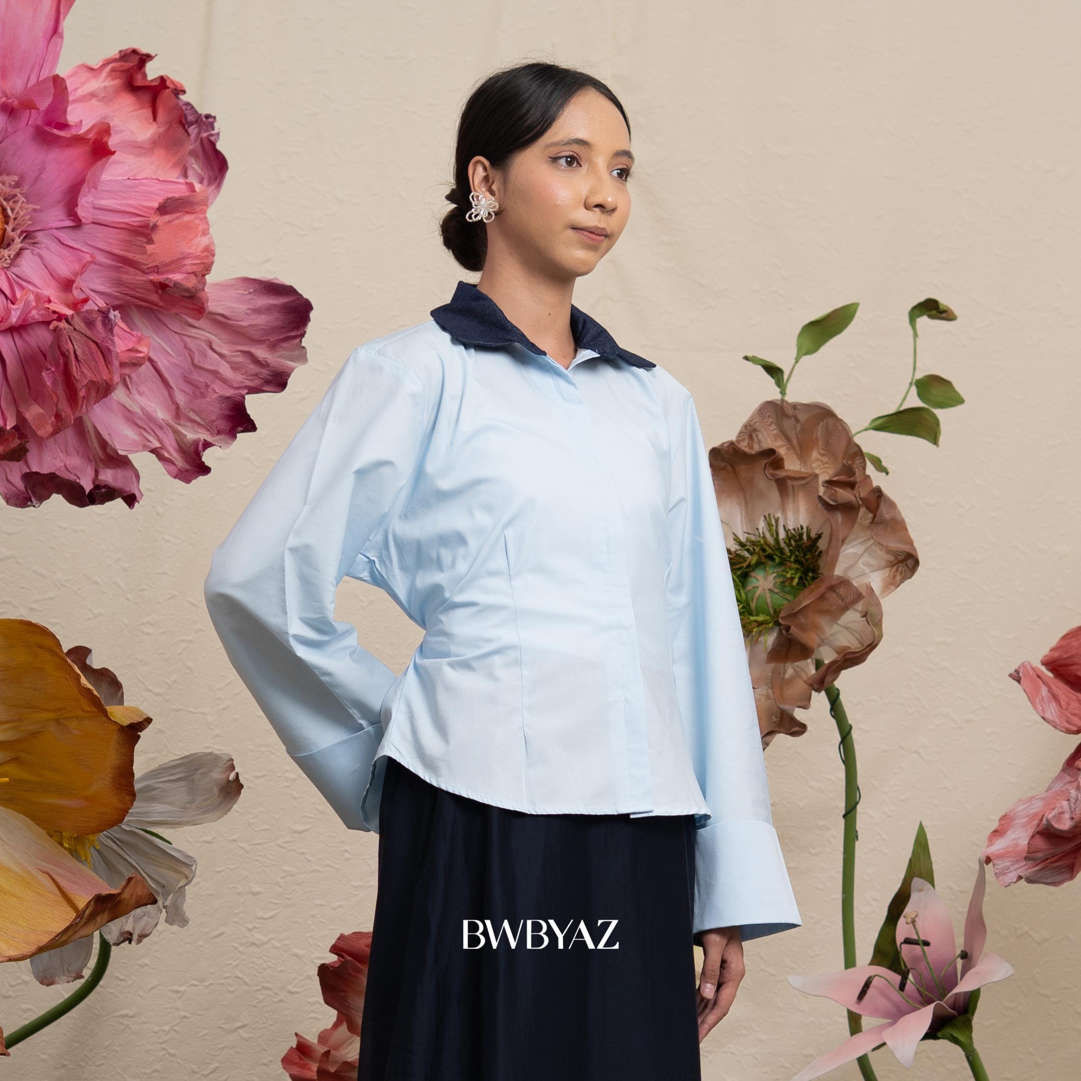BWBYAZ -  BRISYA FITTED SHIRT (READY STOCK)