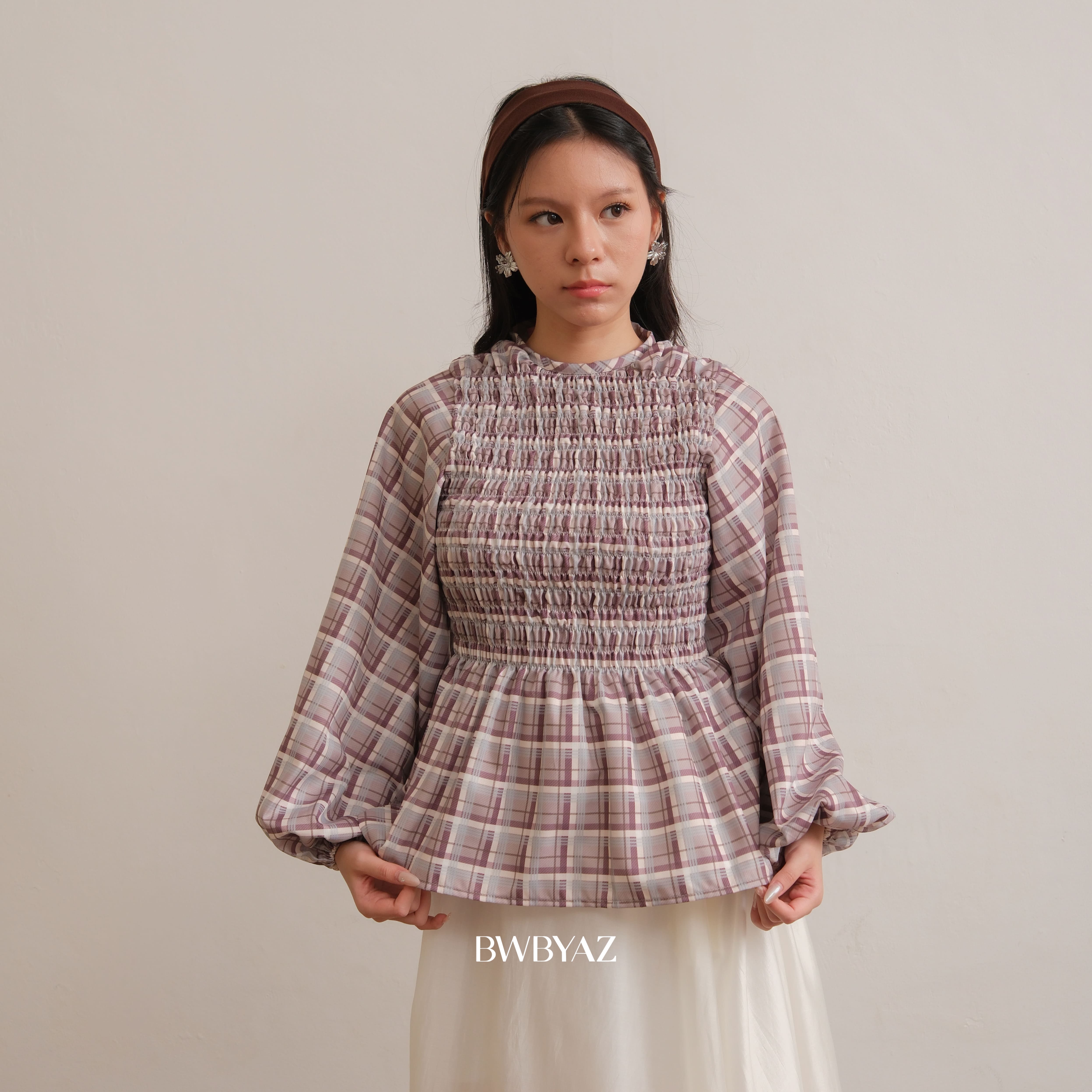 BWBYAZ - Kyla Shirred Top (READY STOCK)
