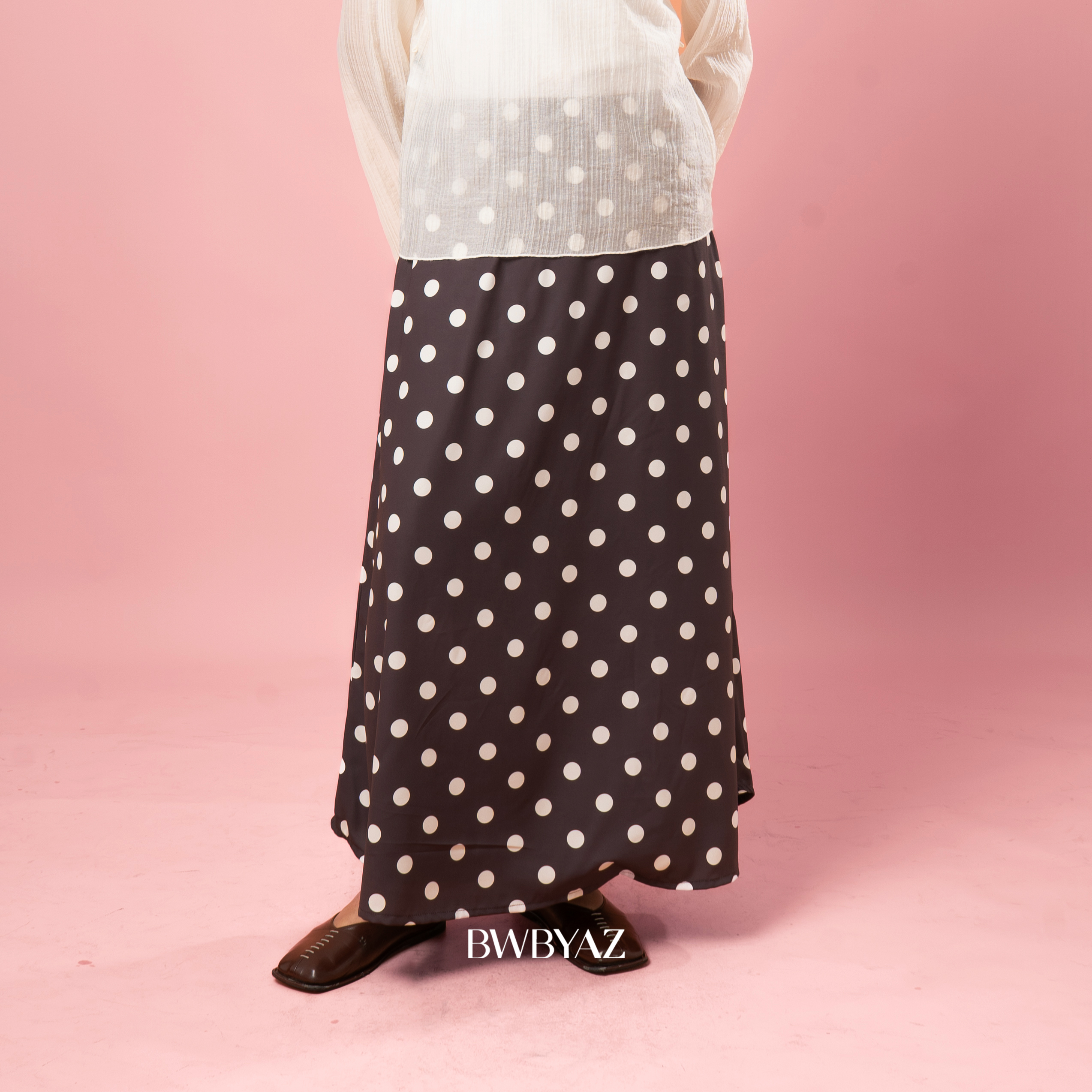 BWBYAZ STAPLE EASE -  Lana Skirt Dotty (READY STOCK)