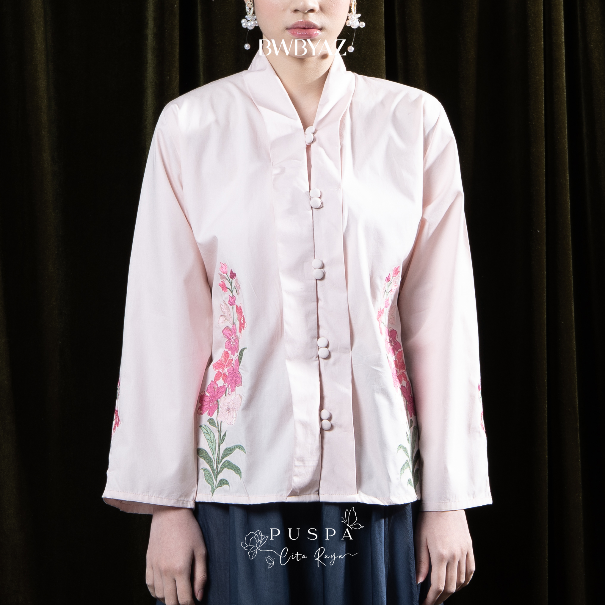 BWBYAZ - PUSPA CITA RAYA - Nona Sekar Embroidery Kebaya (READY STOCK)