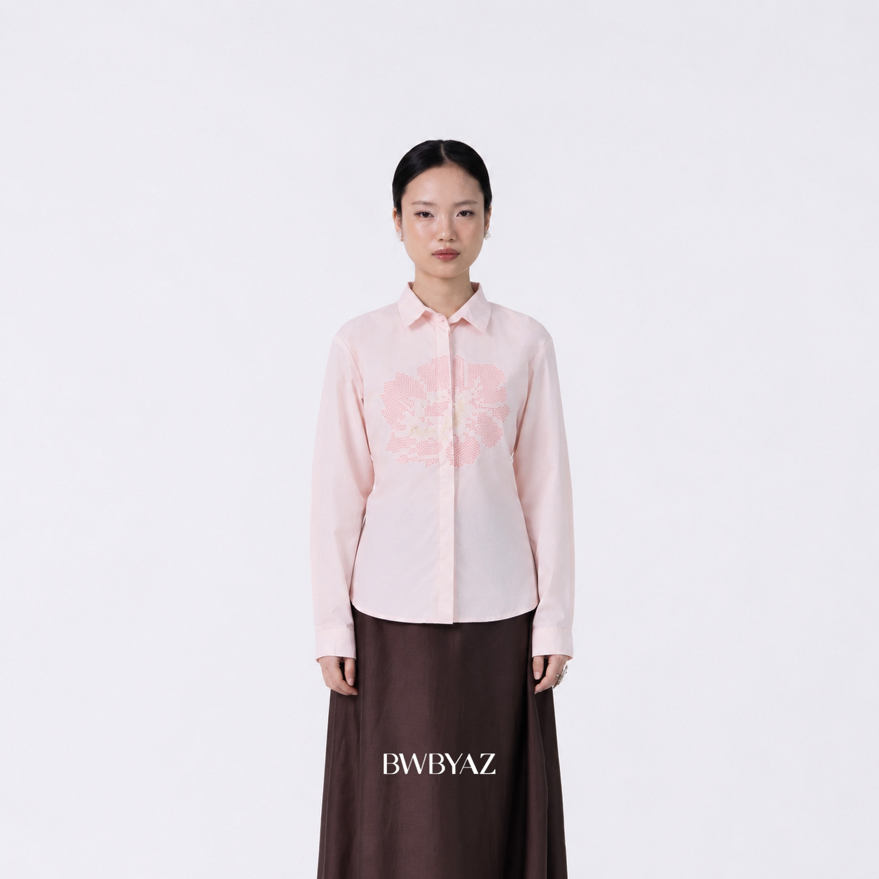 BWBYAZ - Reshya Embroidery Shirt (READY STOCK).