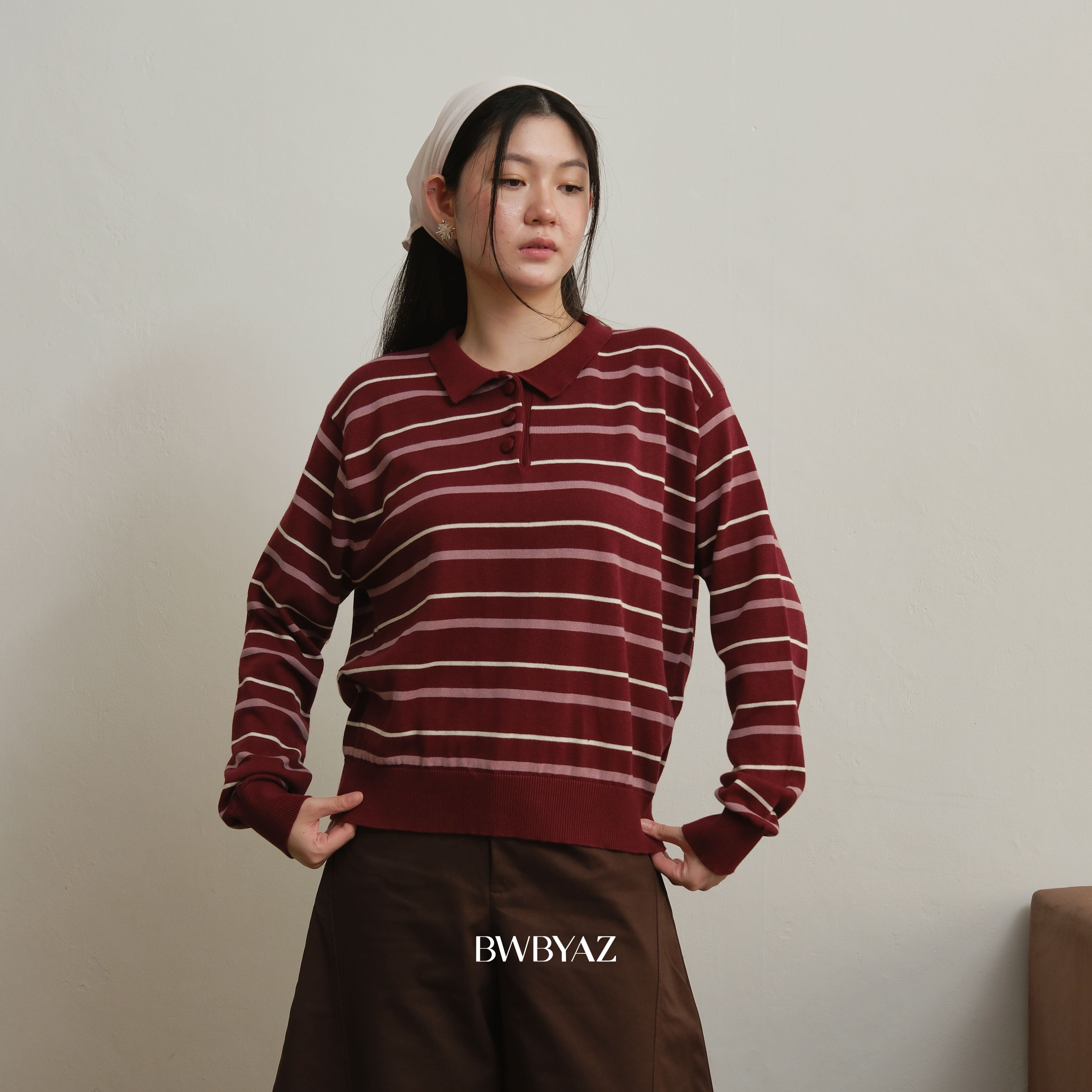 BWBYAZ - Maven Stripes Knit (READY STOCK)