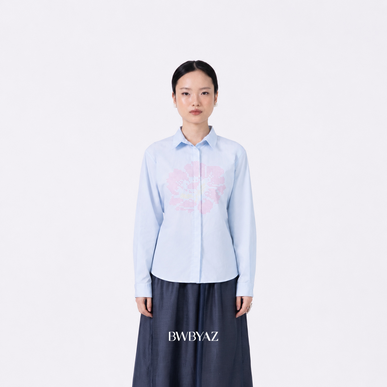 BWBYAZ - Reshya Embroidery Shirt (READY STOCK).