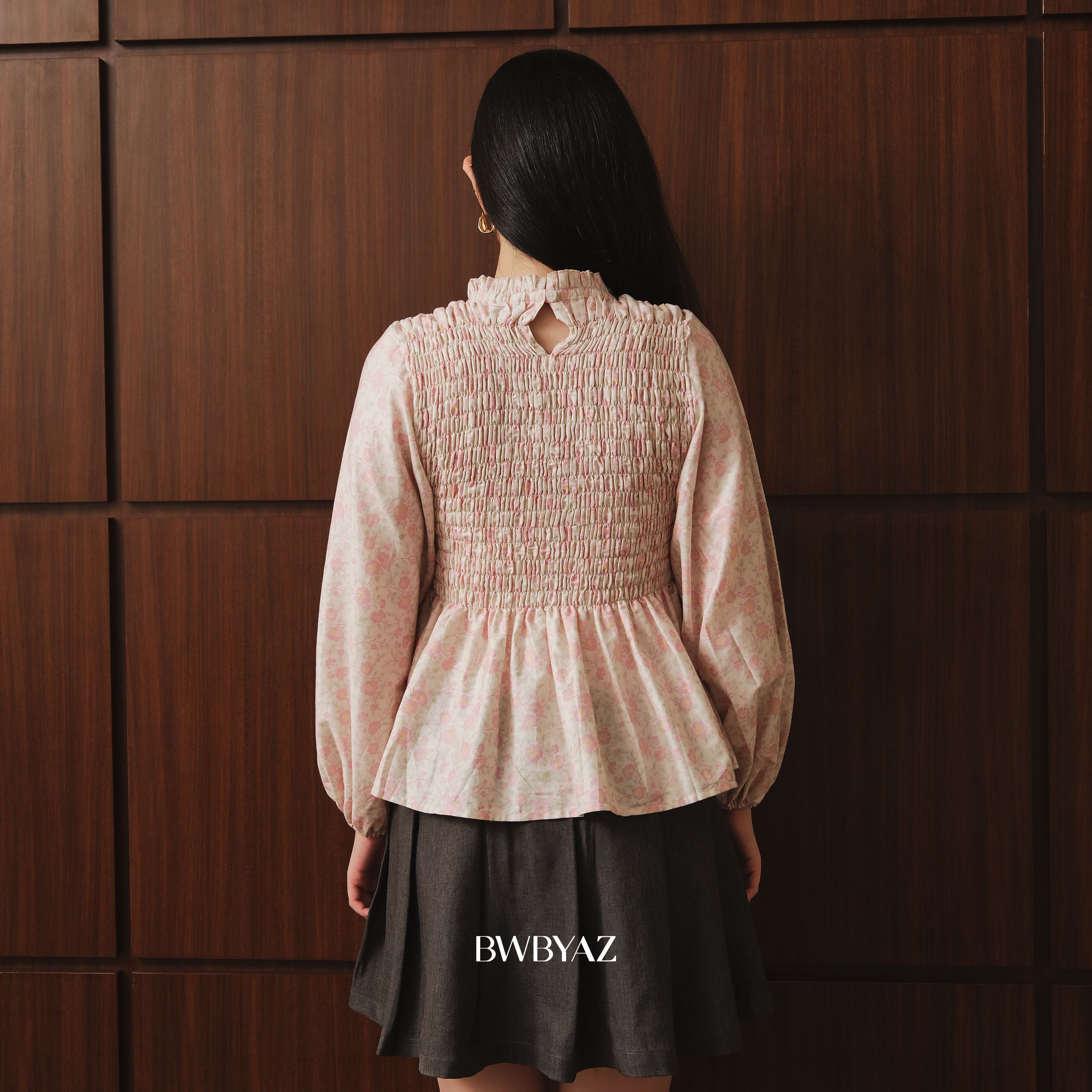 BWBYAZ - Elaria Shirred Top