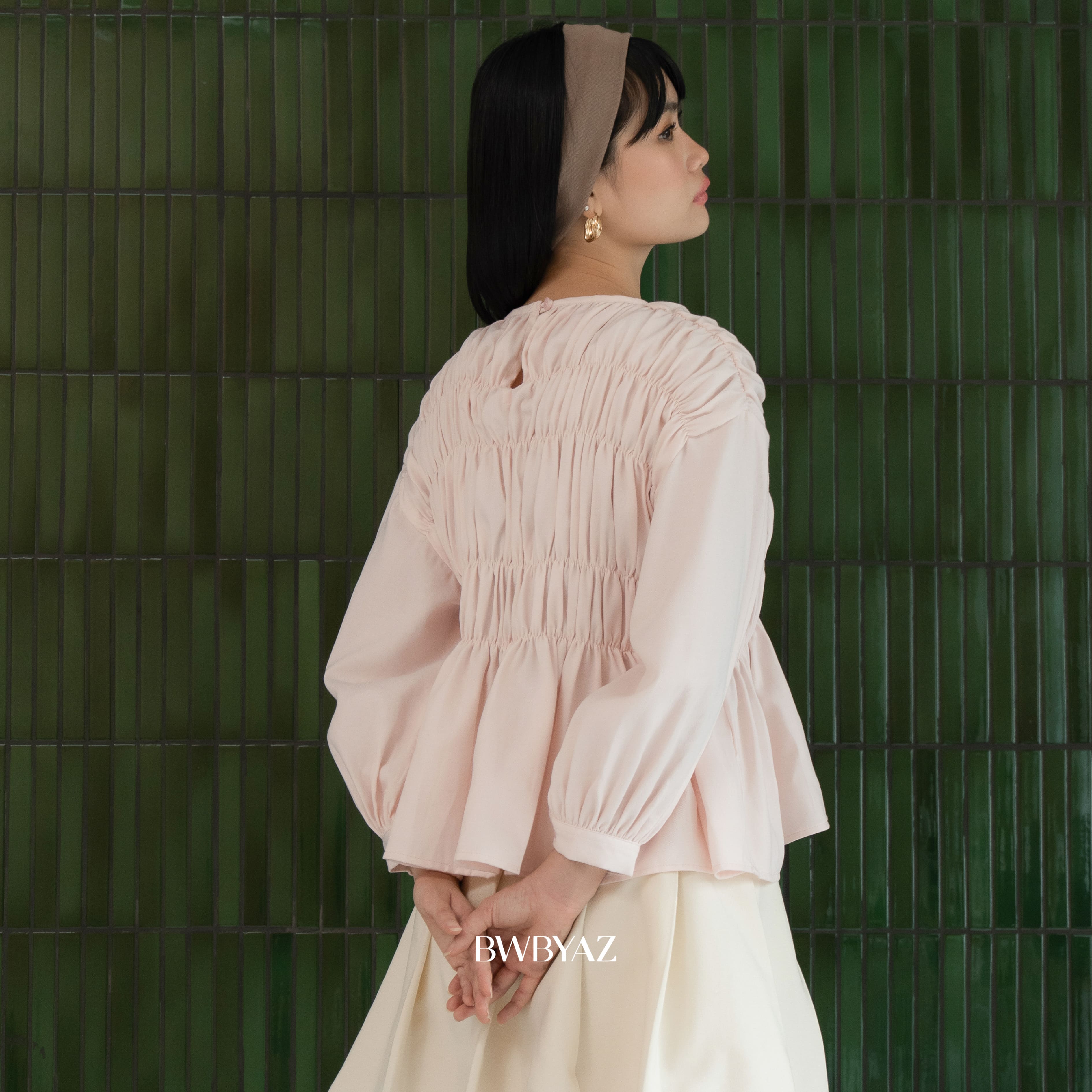 BWBYAZ - Pamela Shirred Blouse