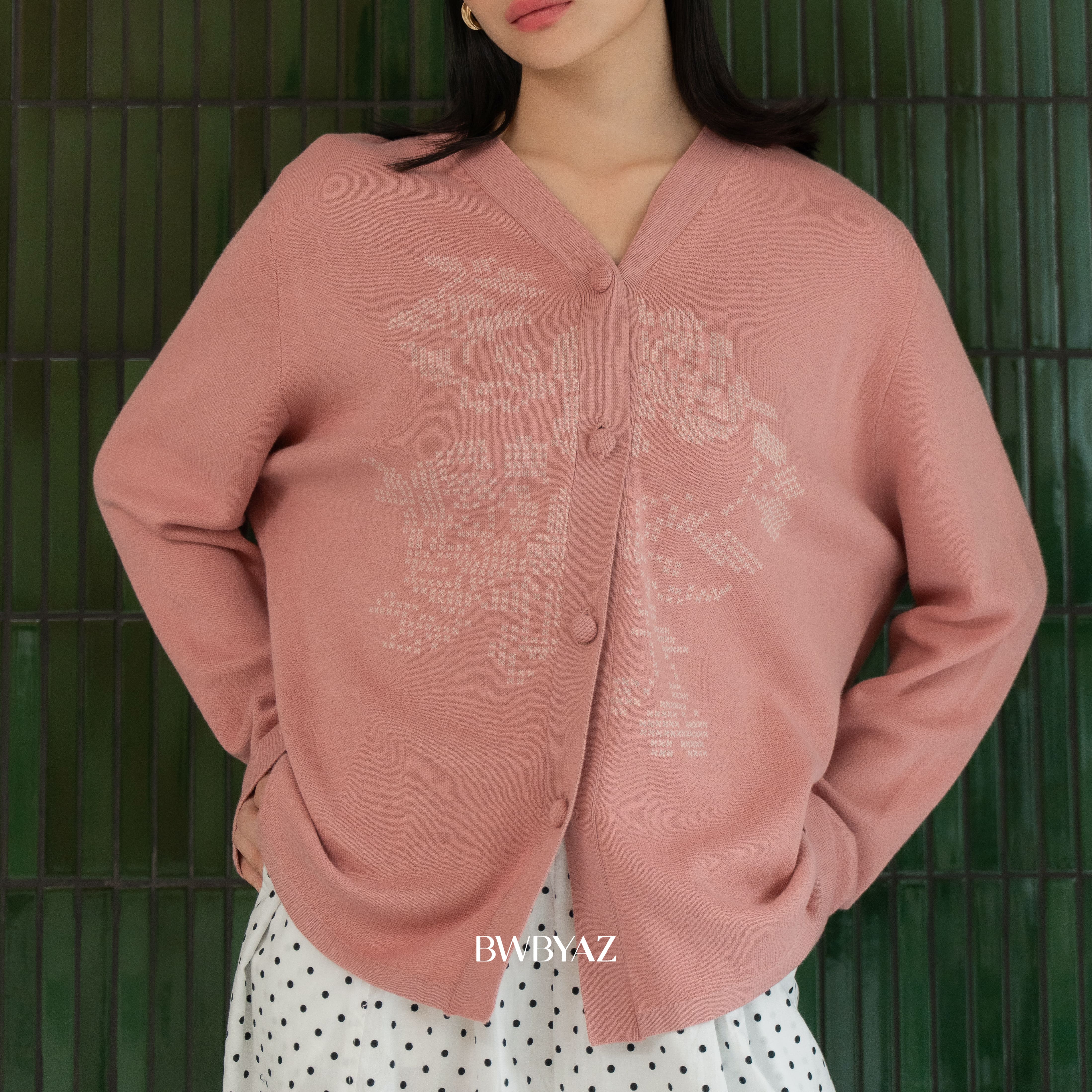 BWBYAZ - Rosetta Knit Cardigan (READY STOCK)