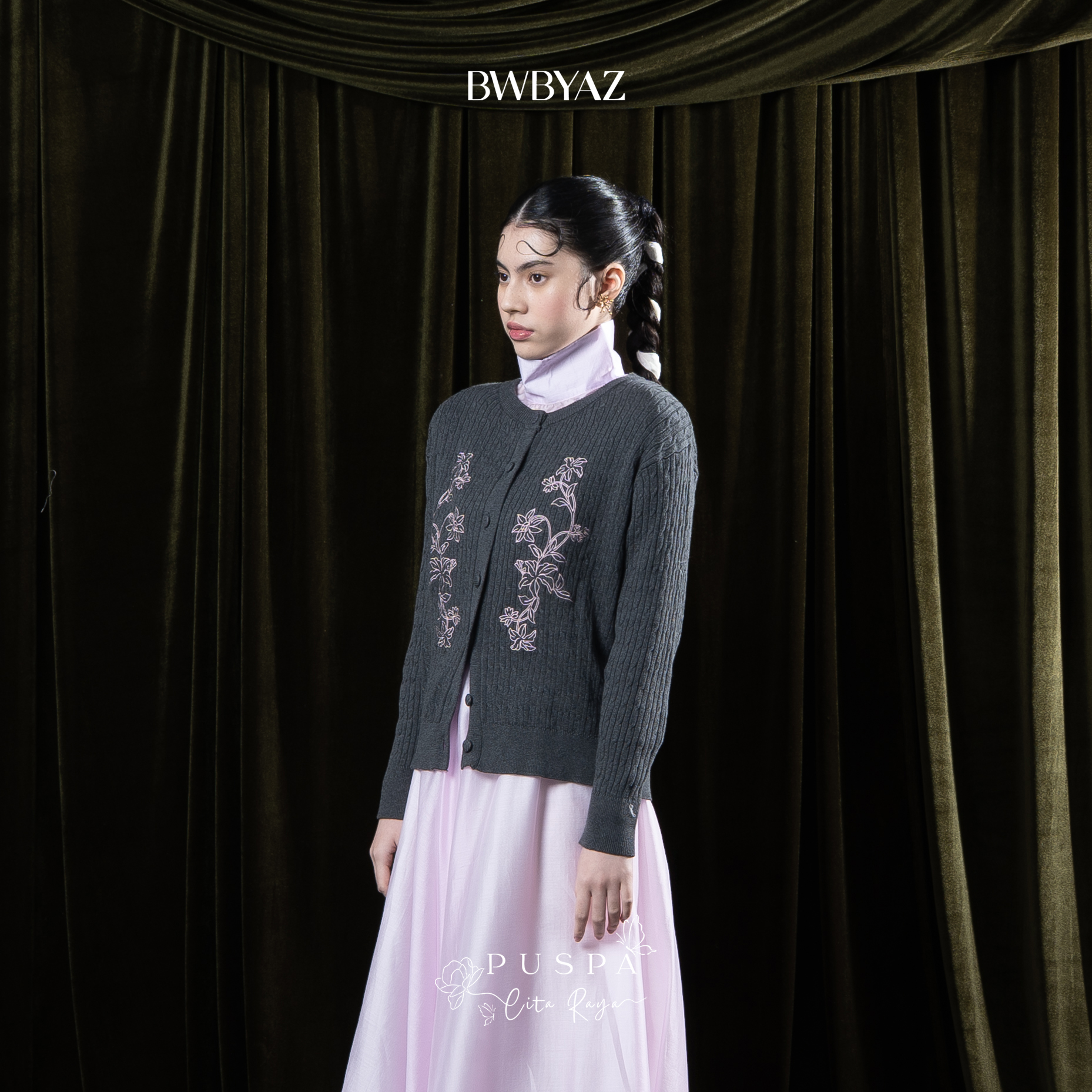 BWBYAZ - PUSPA CITA RAYA - Kasyara Cable Knit Cardigan (READY STOCK)
