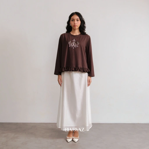 BWBYAZ - Ollie Embroidery Top Twinkle & Teacup (READY STOCK)