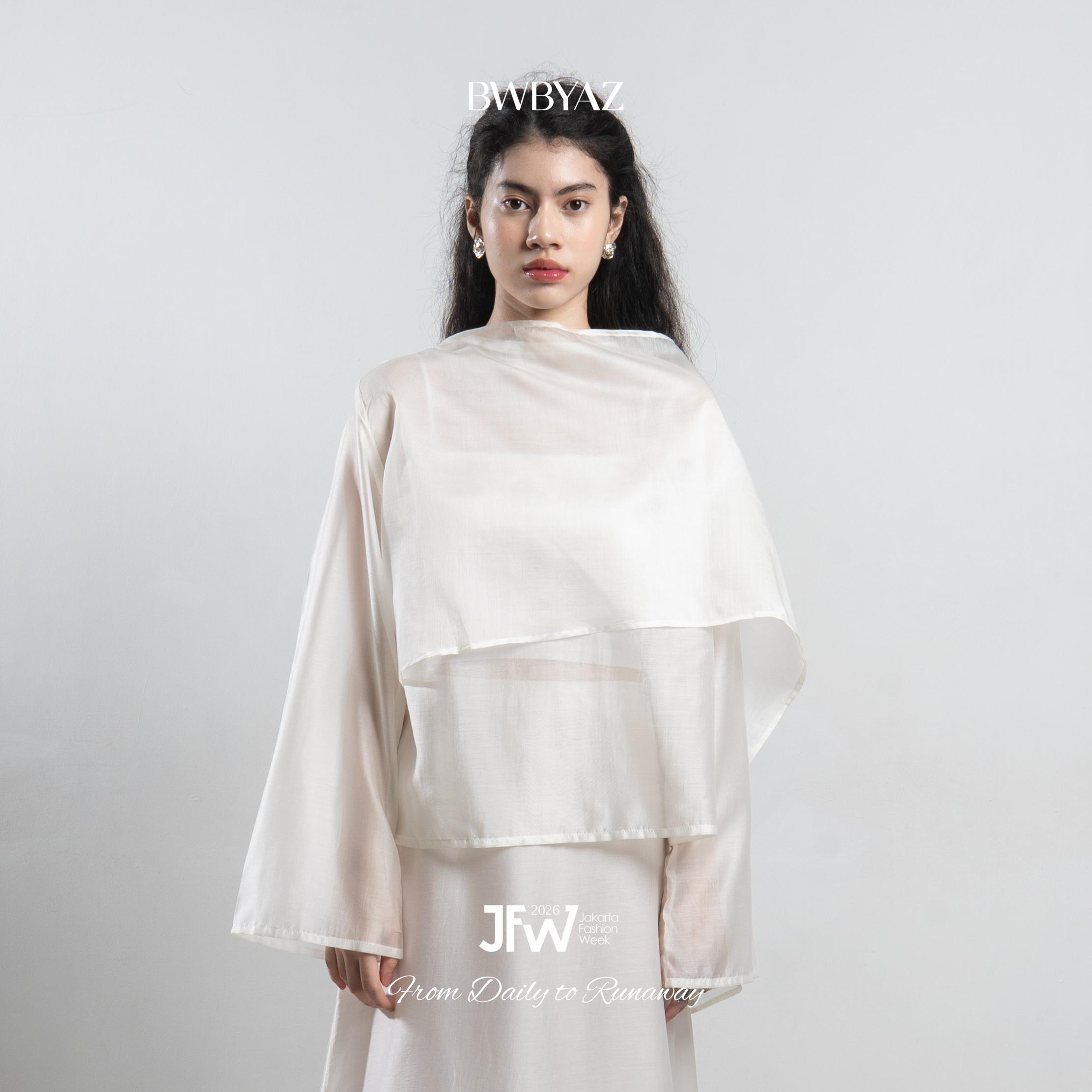 BWBYAZ JFW COLLECTION - Selma Shawl Blouse  (READY STOCK)