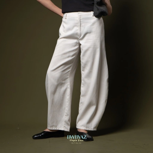 Image of BWBYAZ STAPLE EASE - Jaxie Barrel Pants