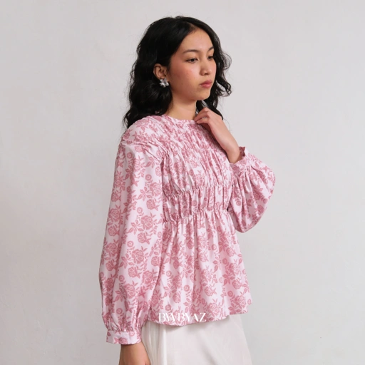 BWBYAZ - Pamela Shirred Blouse Signature