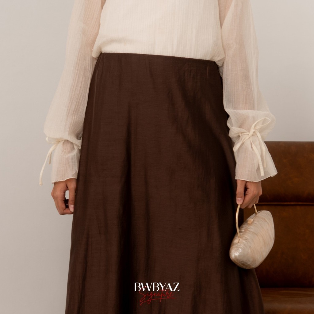 BWBYAZ SIGNATURE - ELOIR SHEER SKIRT (READYSTOCK)