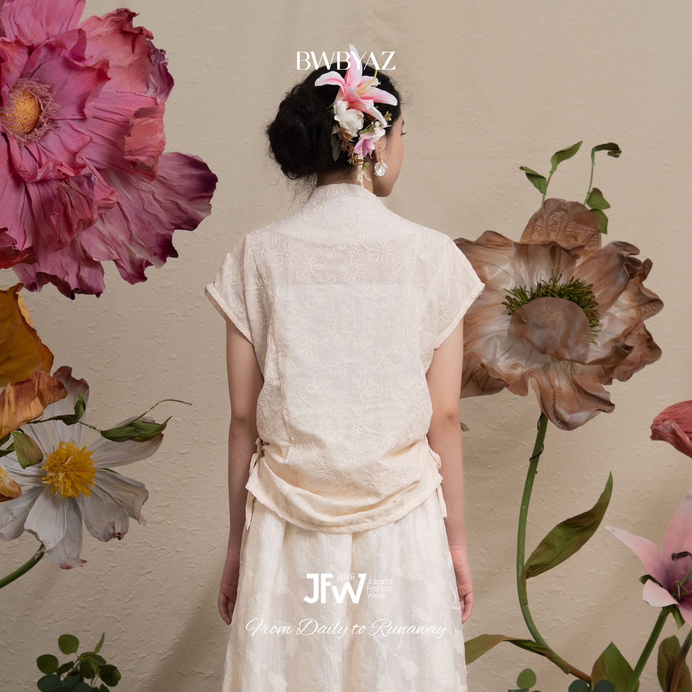 BWBYAZ JFW COLLECTION -  Rhye Embroidery Vest (READY STOCK)