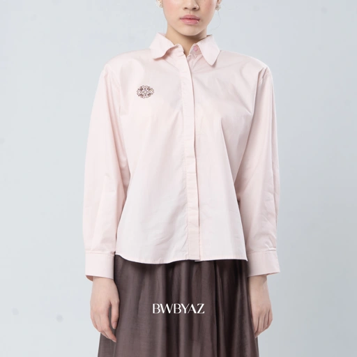 Image of BWBYAZ - Livia Embroidery Shirt (READY STOCK)