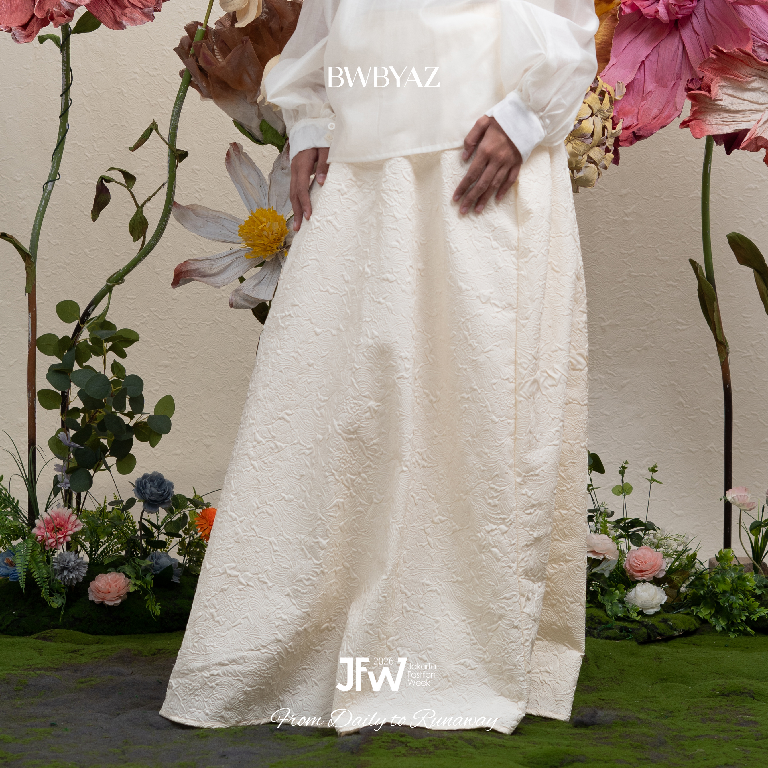 BWBYAZ JFW COLLECTION -  KYRA BLOOMING SKIRT (READY STOCK)