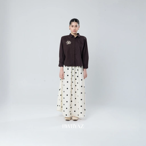 BWBYAZ - Adelaine Embroidery Shirt (READY STOCK)