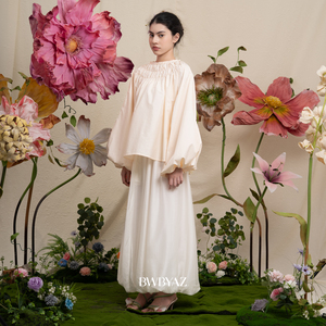 BWBYAZ JFW COLLECTION - Orla Shirred Blouse (READY STOCK)