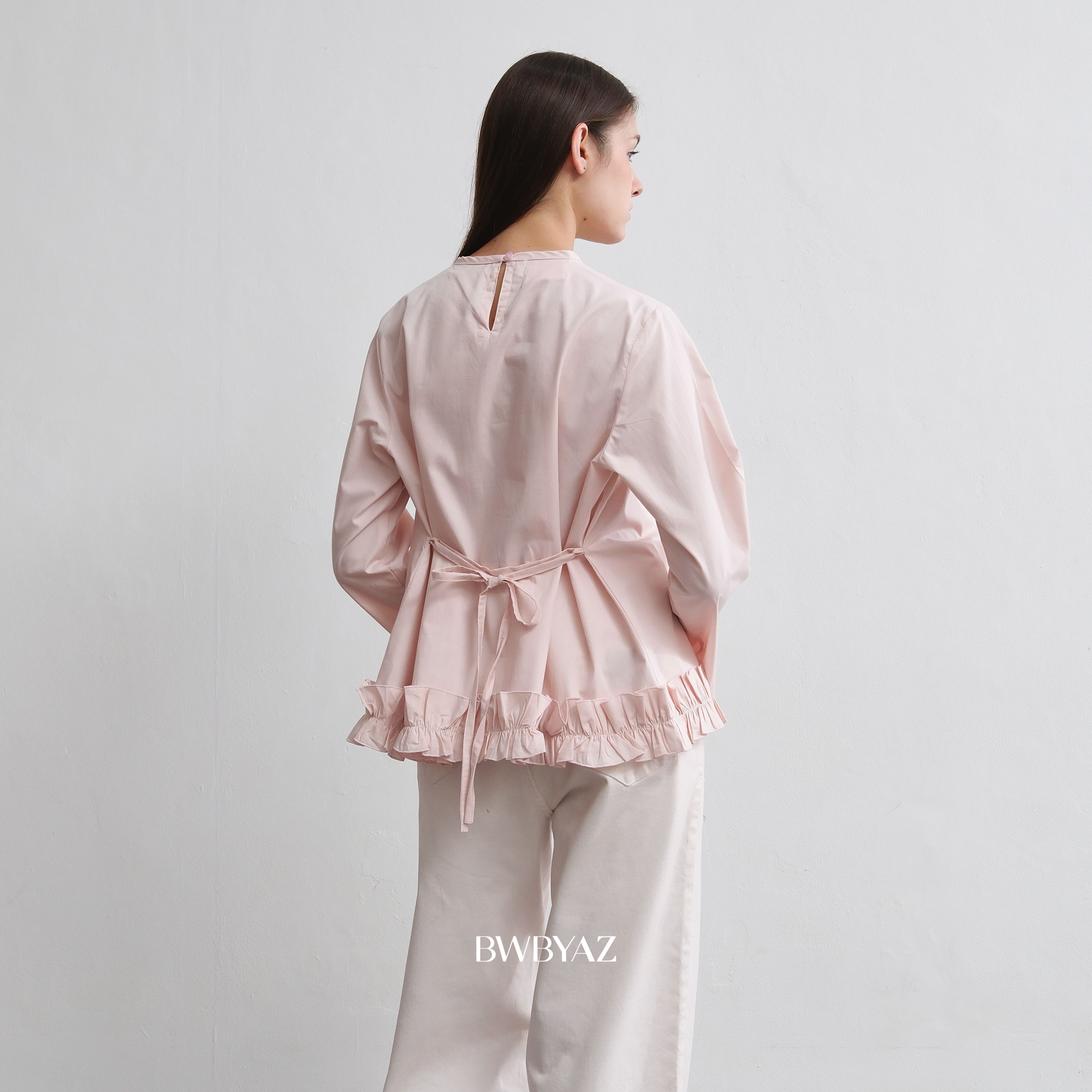 BWBYAZ - Saila Ruffle Blouse (READY STOCK)