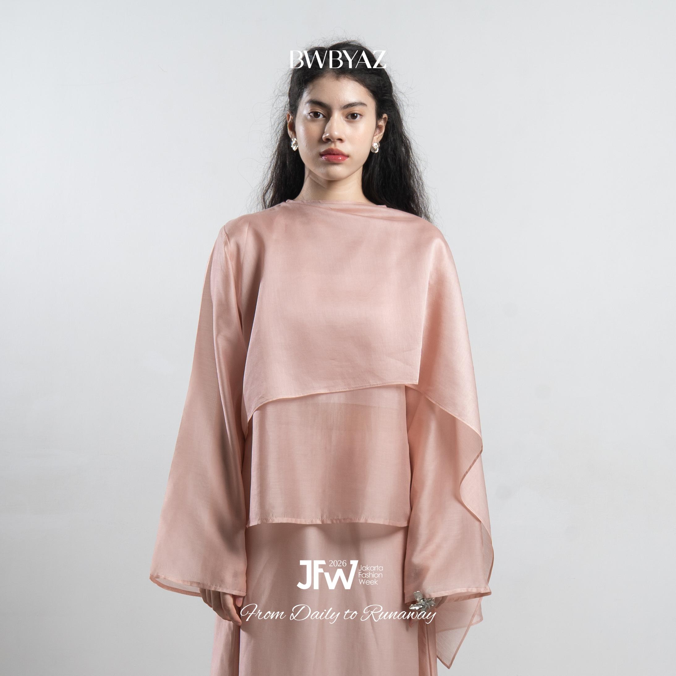 BWBYAZ JFW COLLECTION - Selma Shawl Blouse  (READY STOCK)