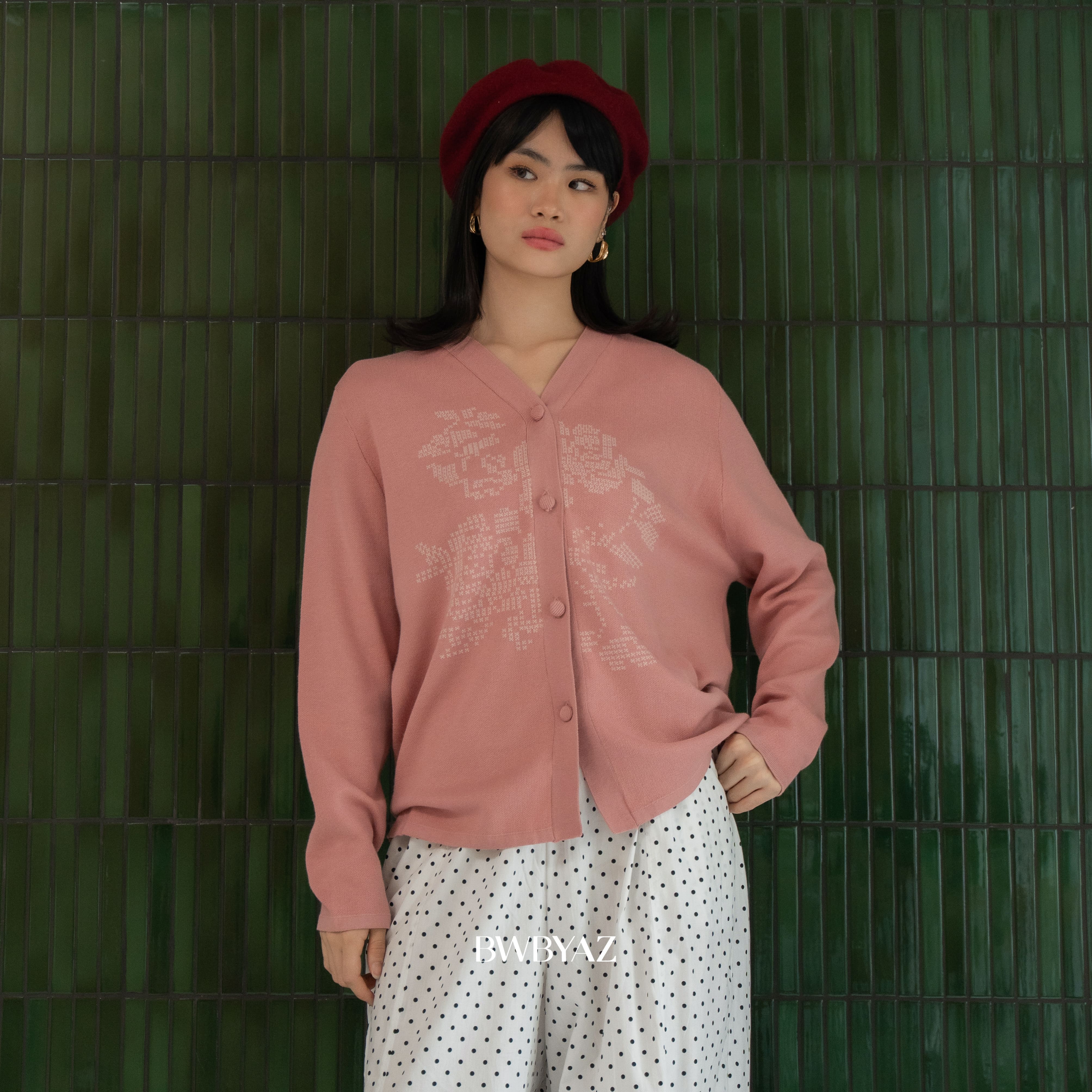 BWBYAZ - Rosetta Knit Cardigan (READY STOCK)