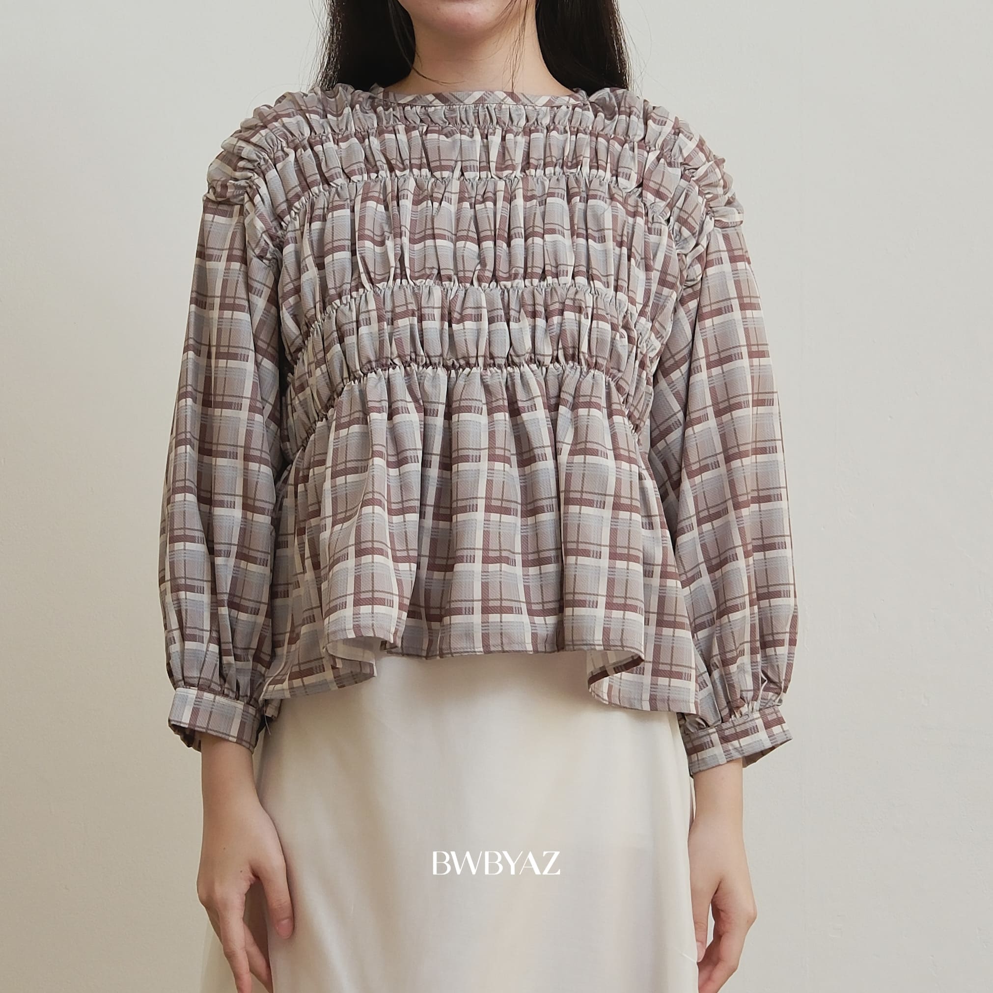 BWBYAZ - Pamela Shirred Blouse Pattern
