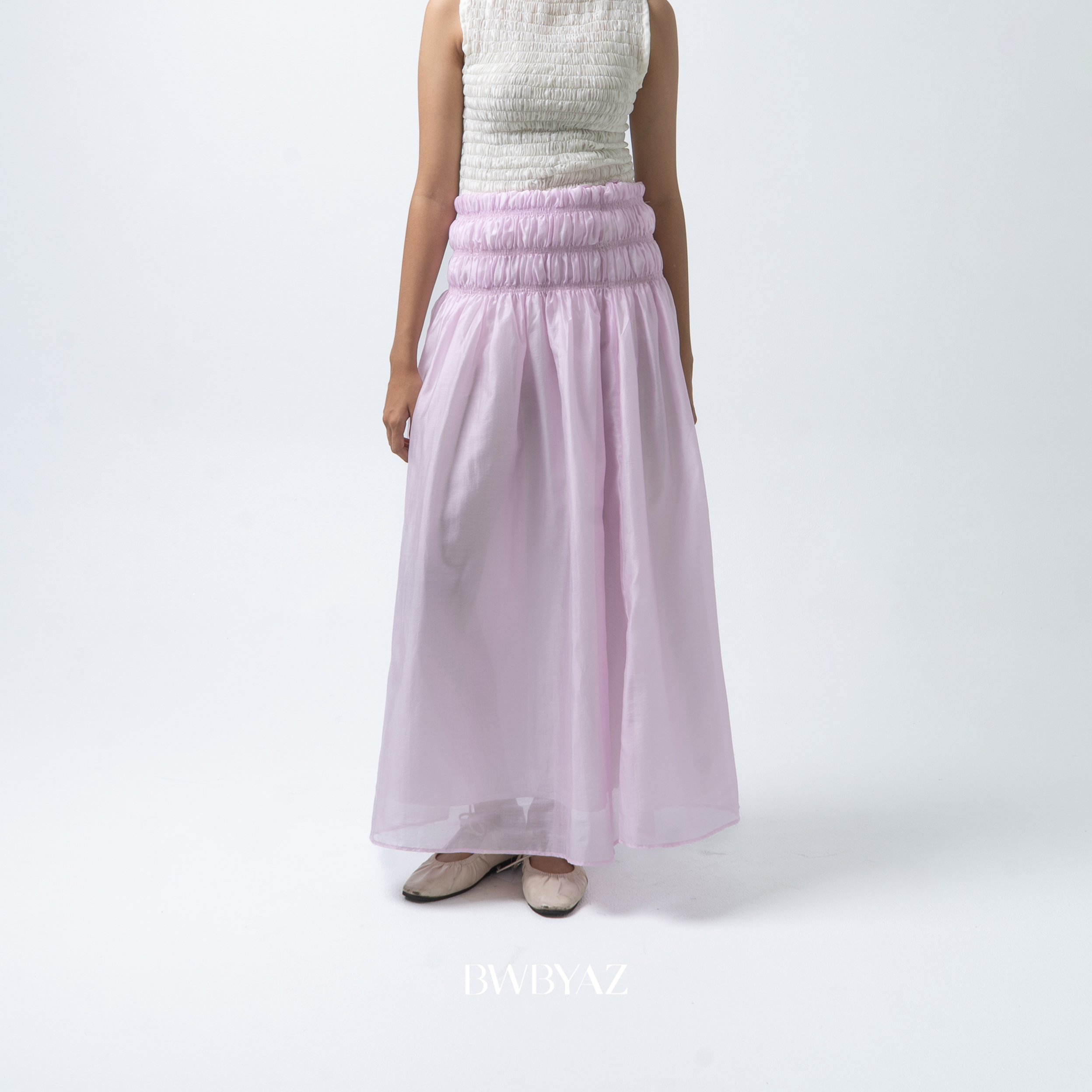 BWBYAZ - Isvara Sheer Skirt (READY STOCK)