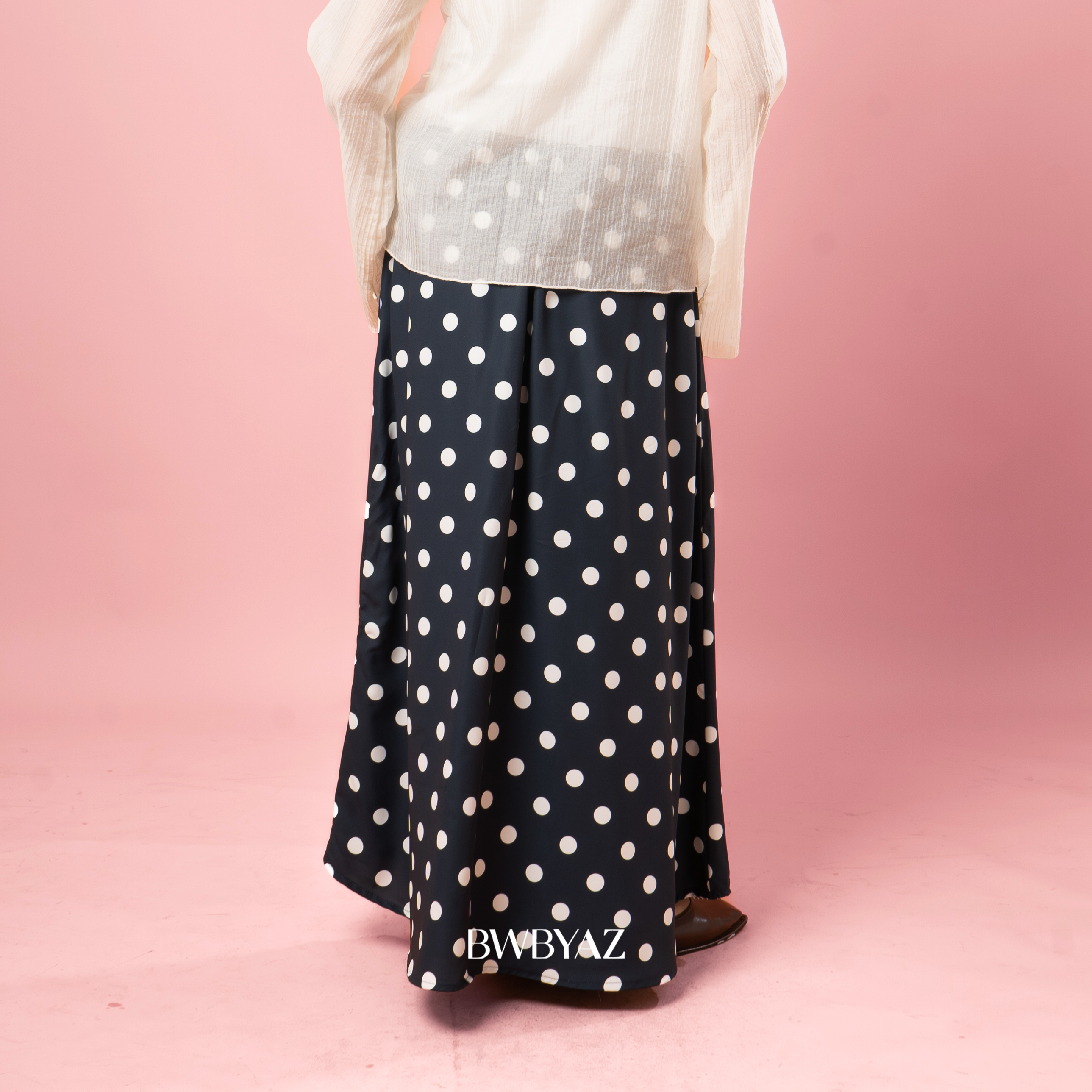 BWBYAZ STAPLE EASE -  Lana Skirt Dotty (READY STOCK)