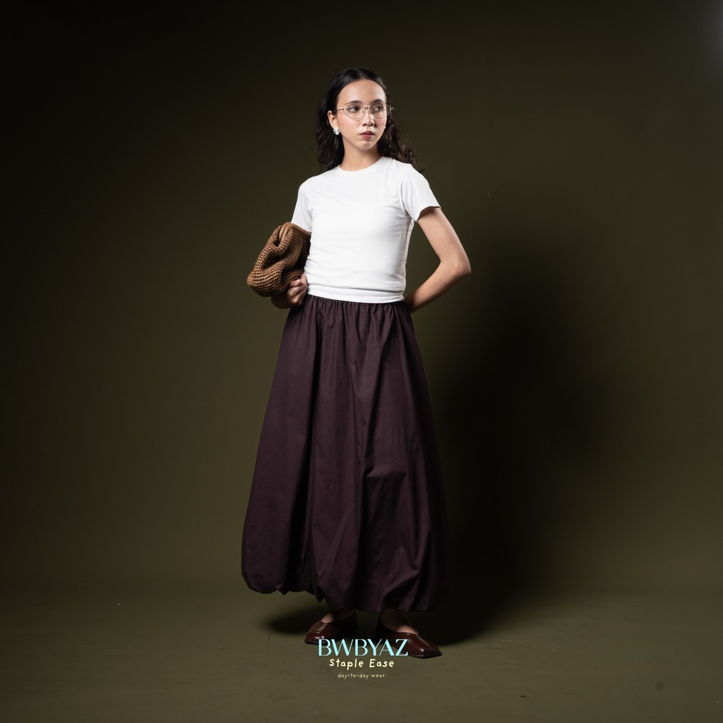 BWBYAZ STAPLE EASE - Leona Baloon Skirt (Long)