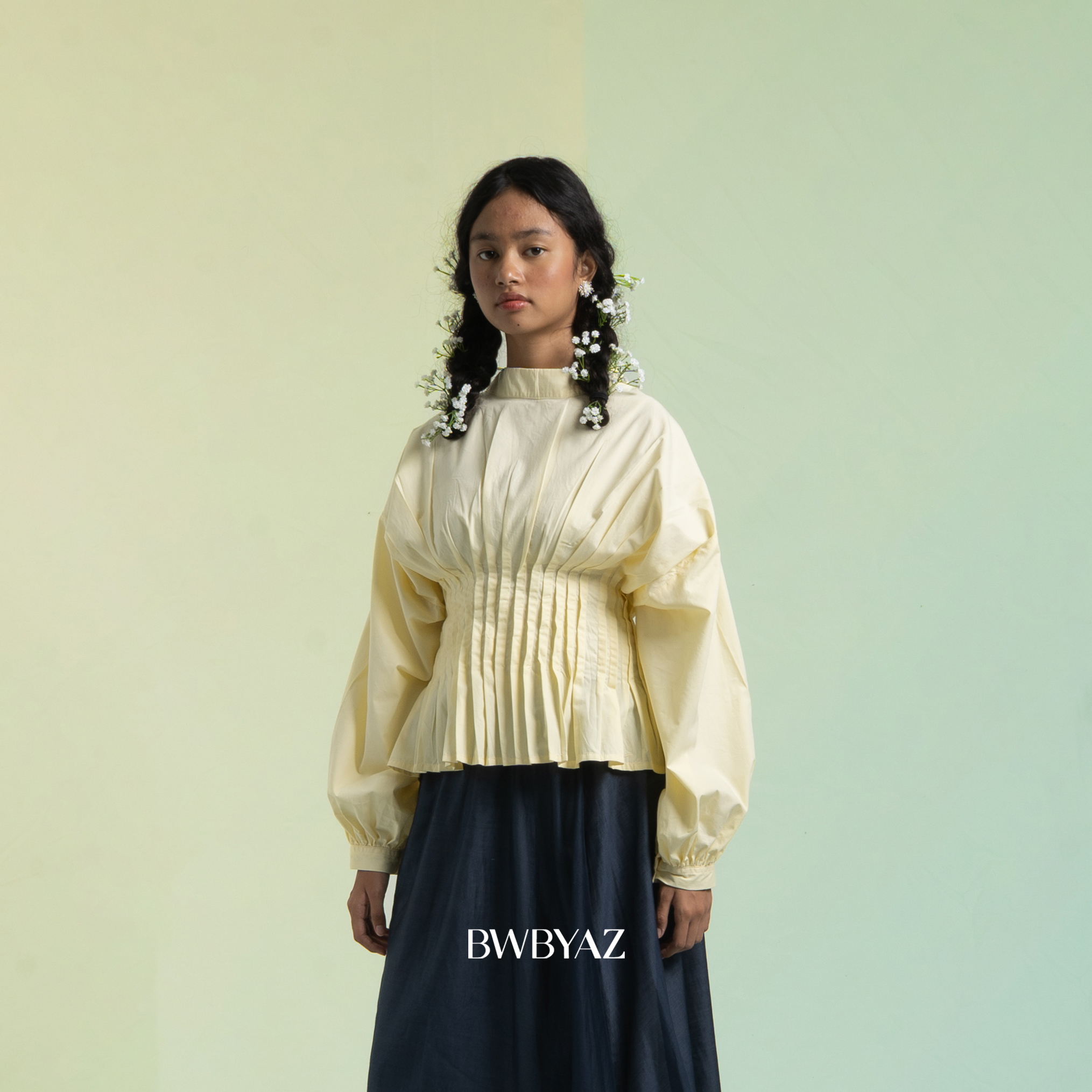 BWBYAZ - Ramita Pleated Top (READY STOCK)