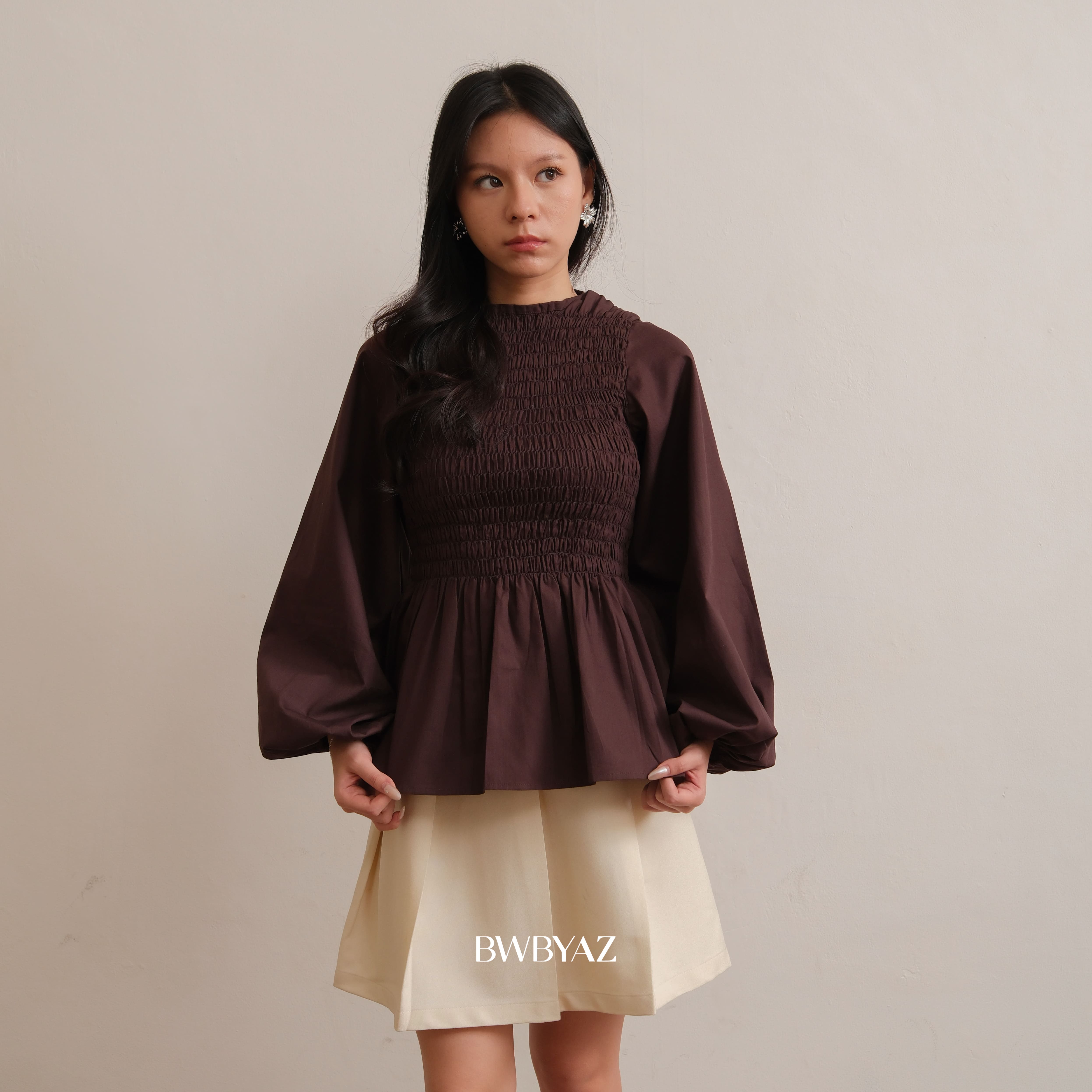 BWBYAZ - Kyla Shirred Top