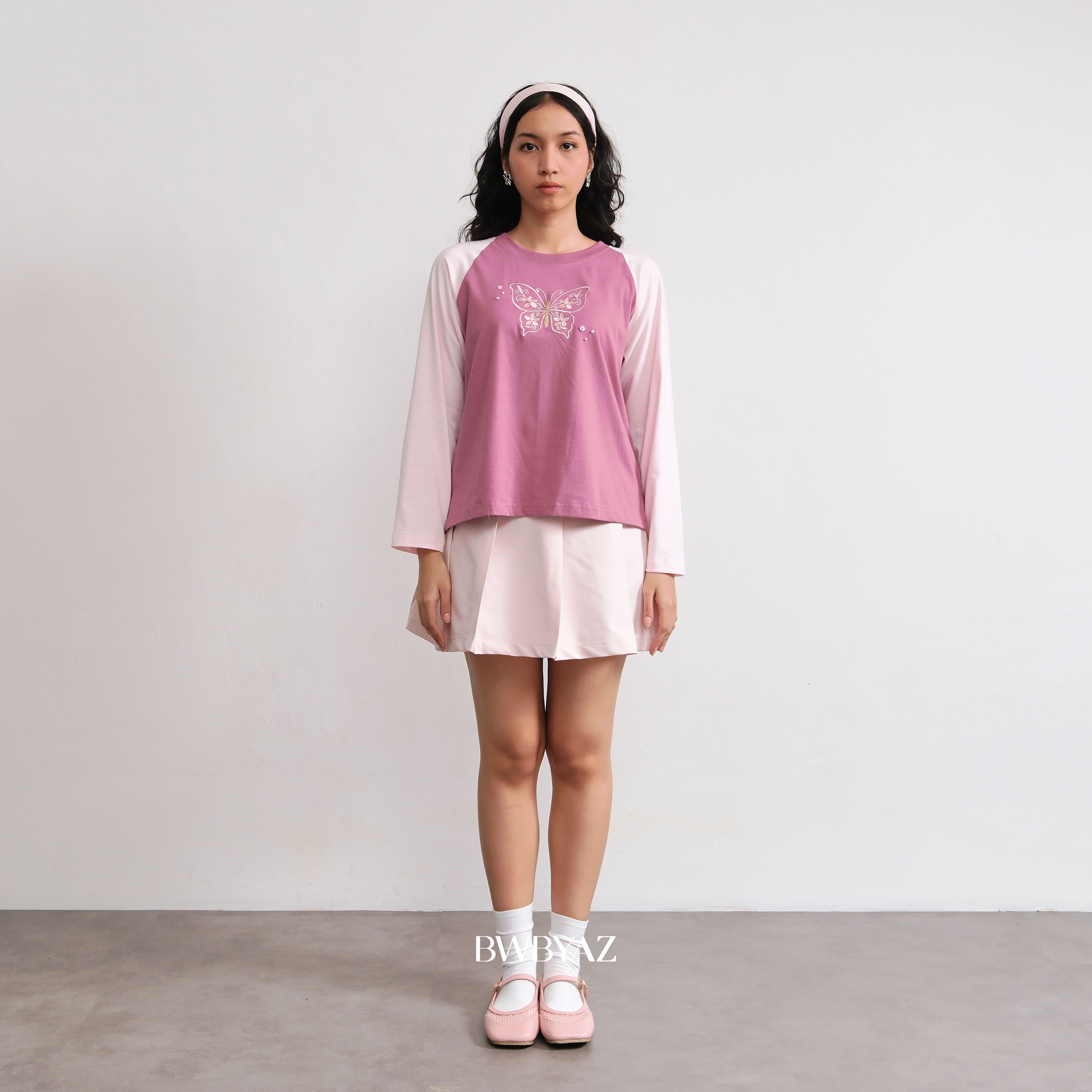 BWBYAZ - Kiara Twotone Top (READY STOCK)