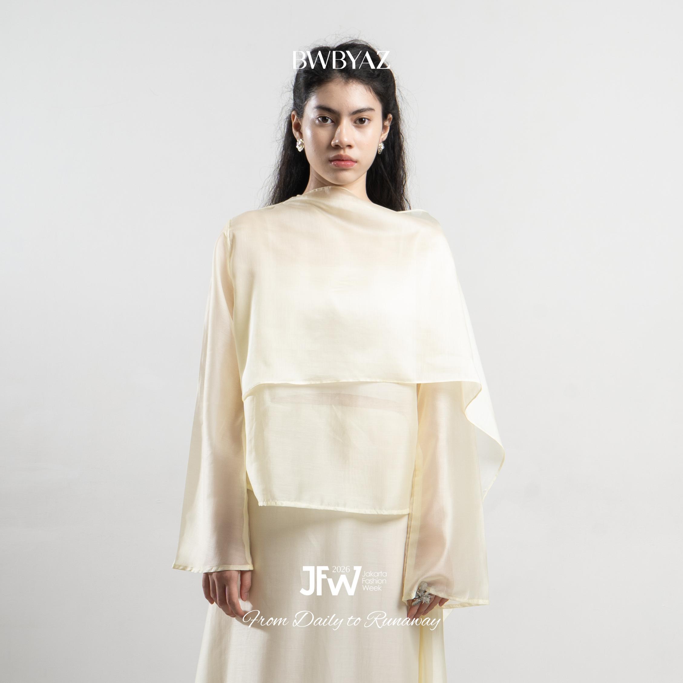 BWBYAZ JFW COLLECTION - Selma Shawl Blouse  (READY STOCK)