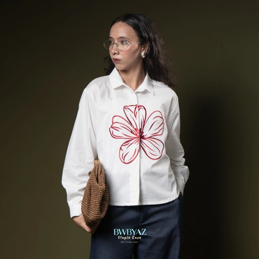 Image of BWBYAZ STAPLE EASE - Sasmita Blooming Shirt (READY STOCK)