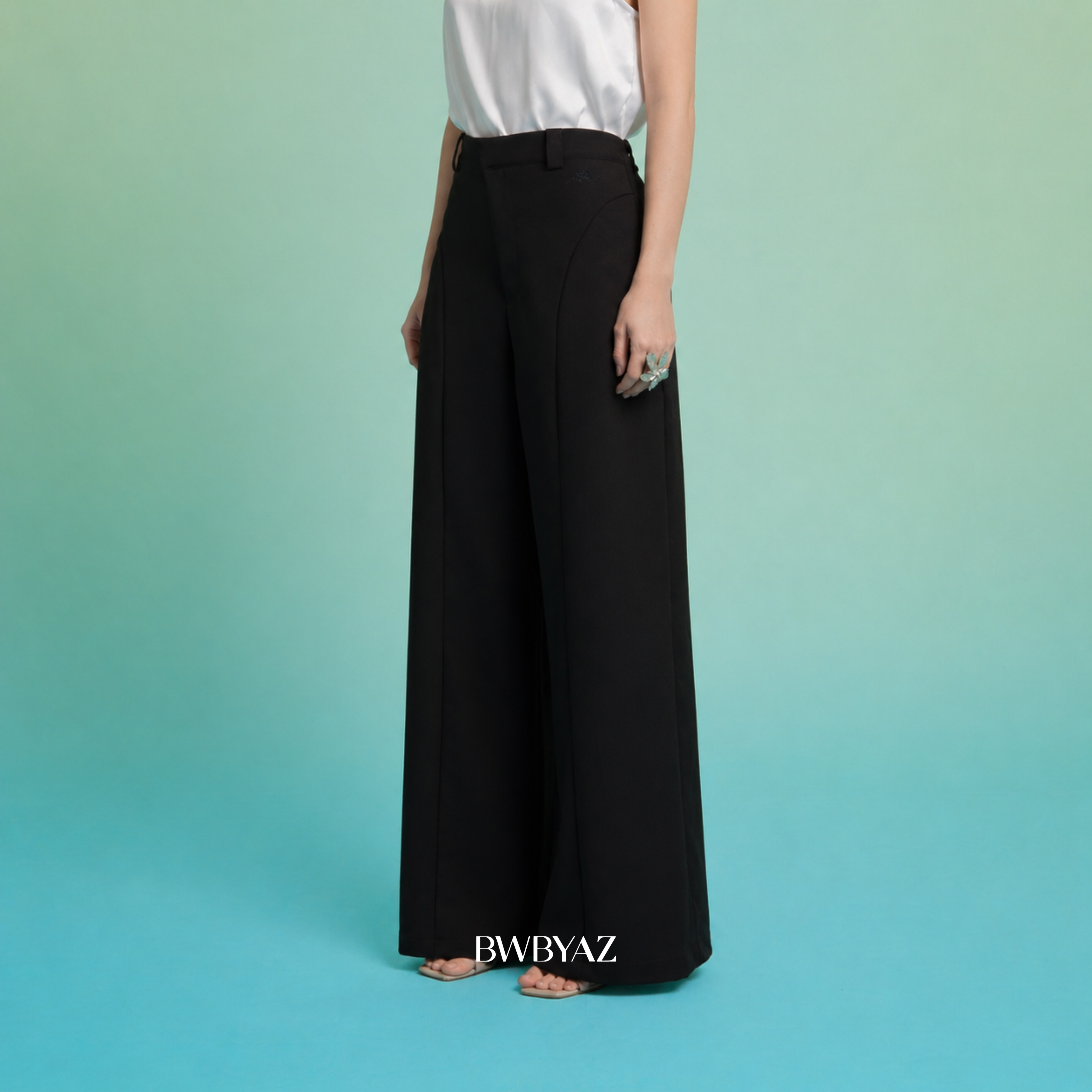 BWBYAZ - Azalea Flare Pants (READY STOCK)