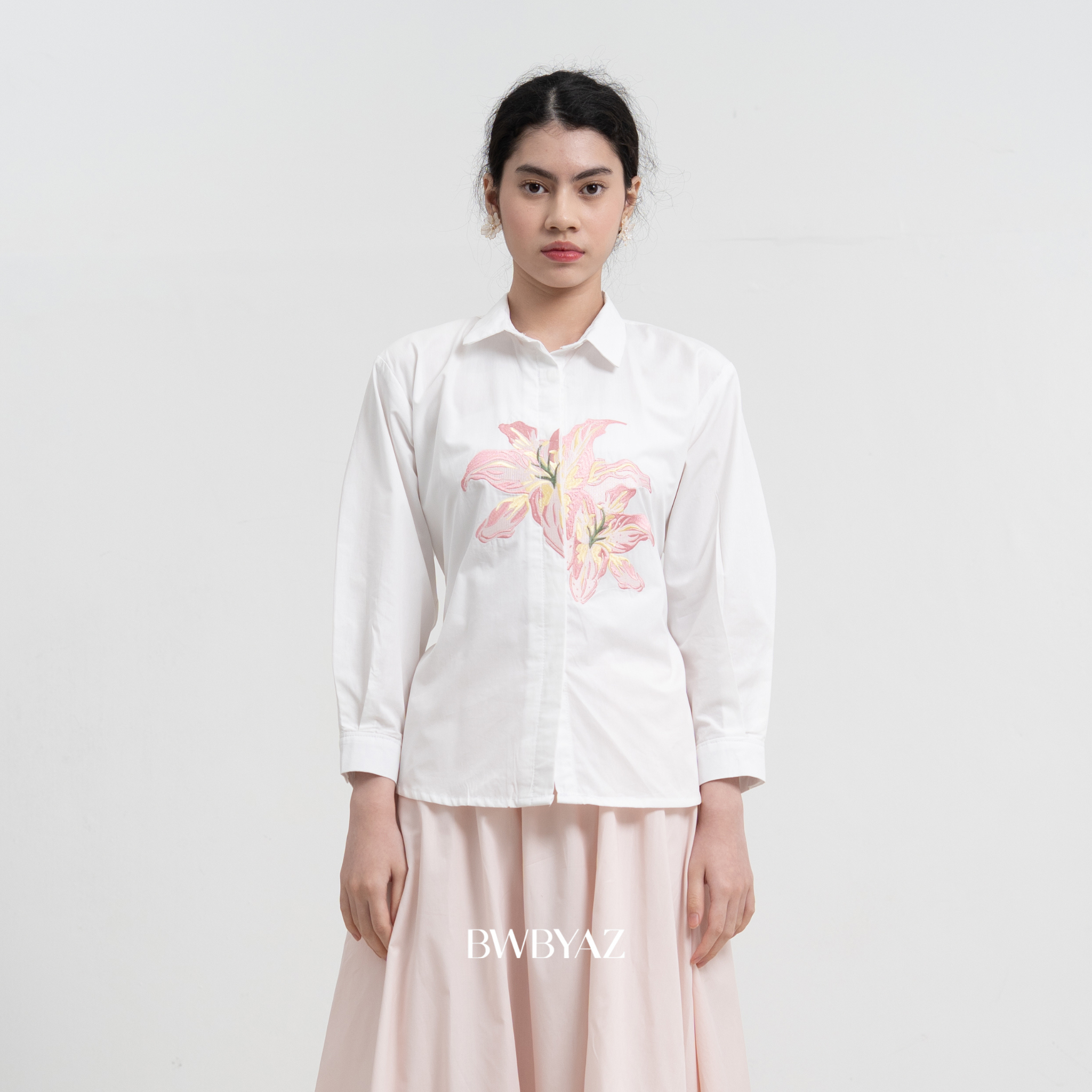 BWBYAZ - Caroline Blooming Shirt (READY STOCK)