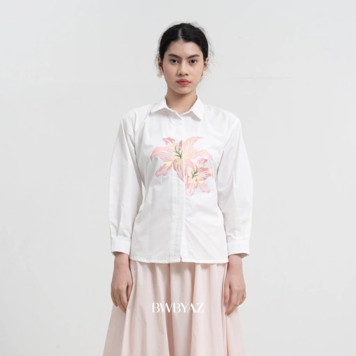 BWBYAZ - Caroline Blooming Shirt (READY STOCK)