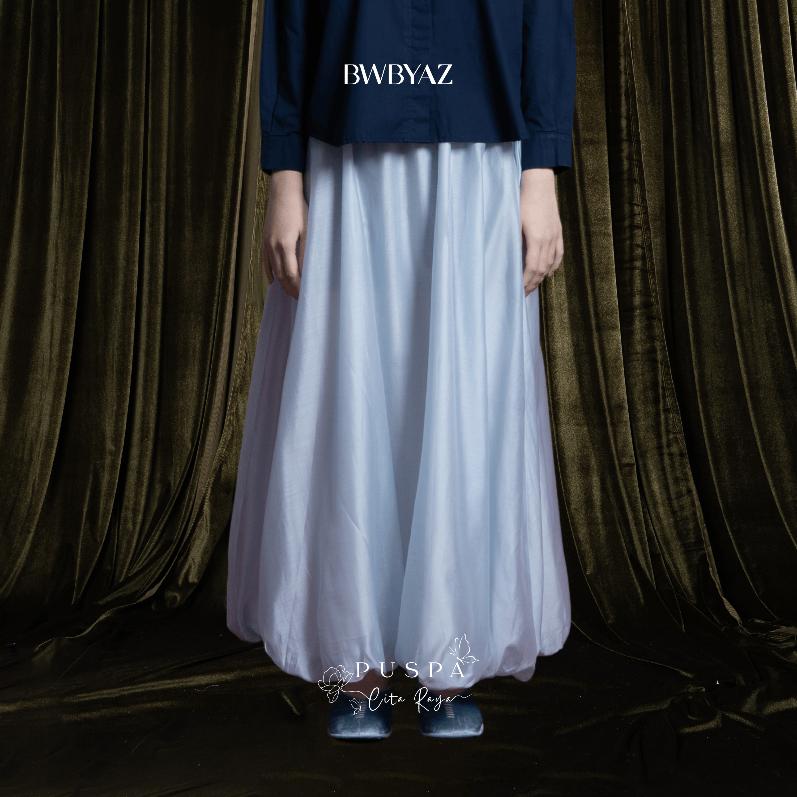 BWBYAZ - PUSPA CITA RAYA - Amarta Baloon Sheer Skirt (READY STOCK)