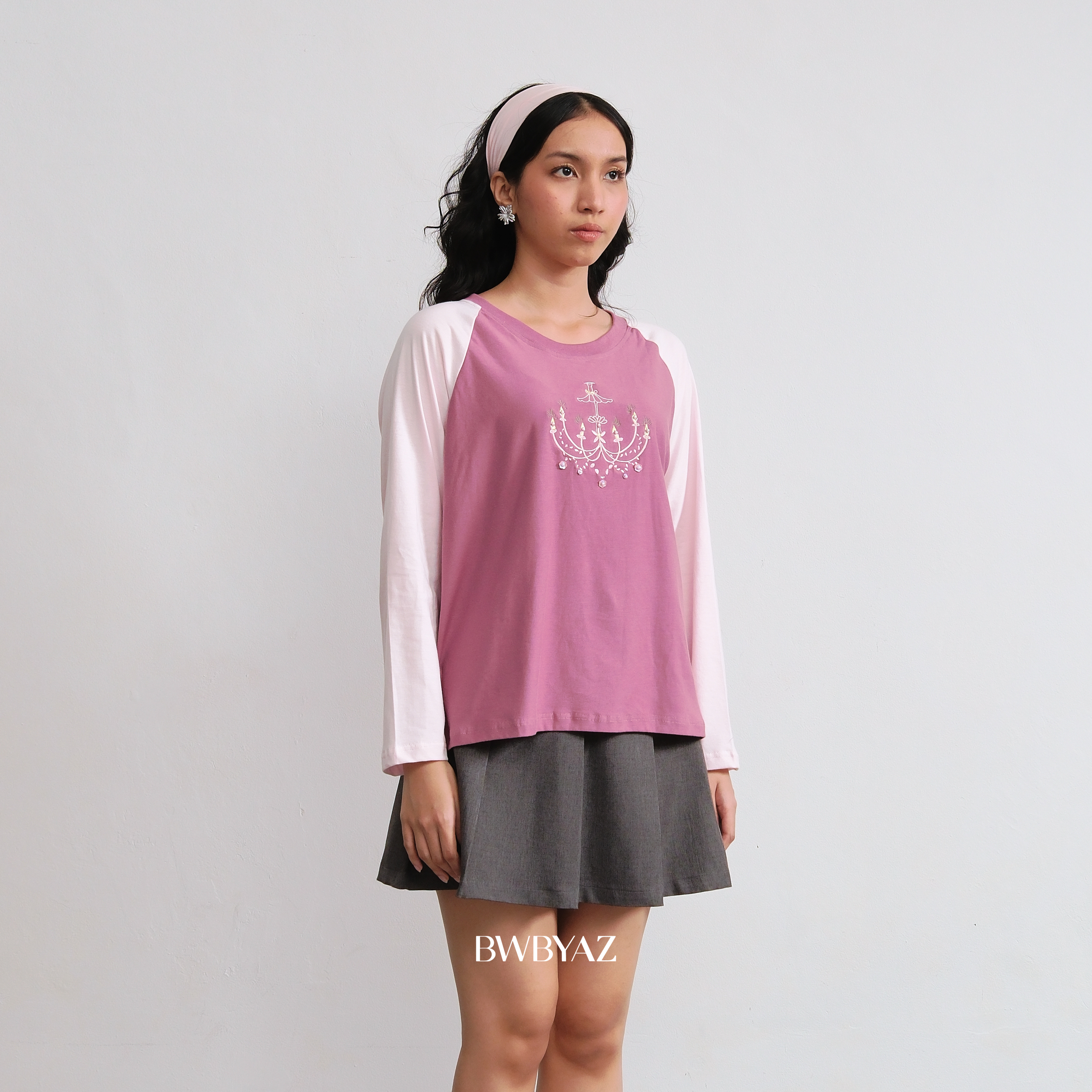 BWBYAZ - Kiara Twotone Top (READY STOCK)