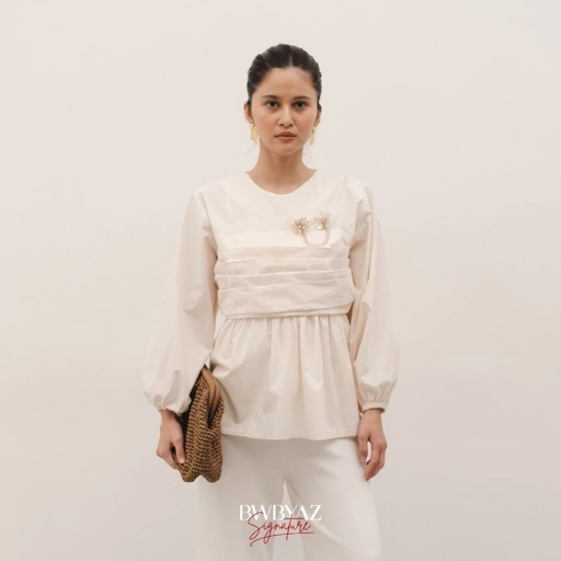 Image of BWBYAZ SIGNATURE - Manor Drapery Blouse 2.0