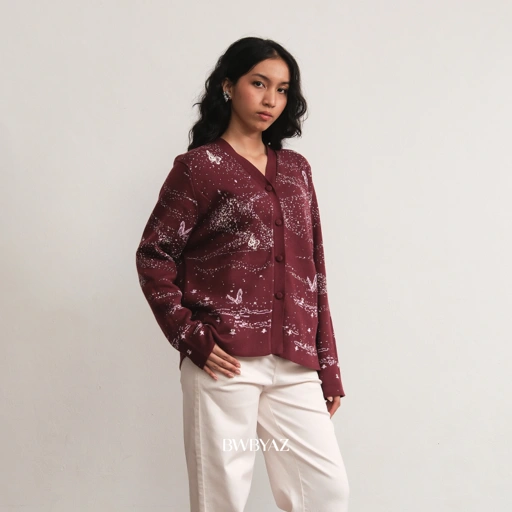 BWBYAZ - Cherine Sparkle Cardigan (READY STOCK)