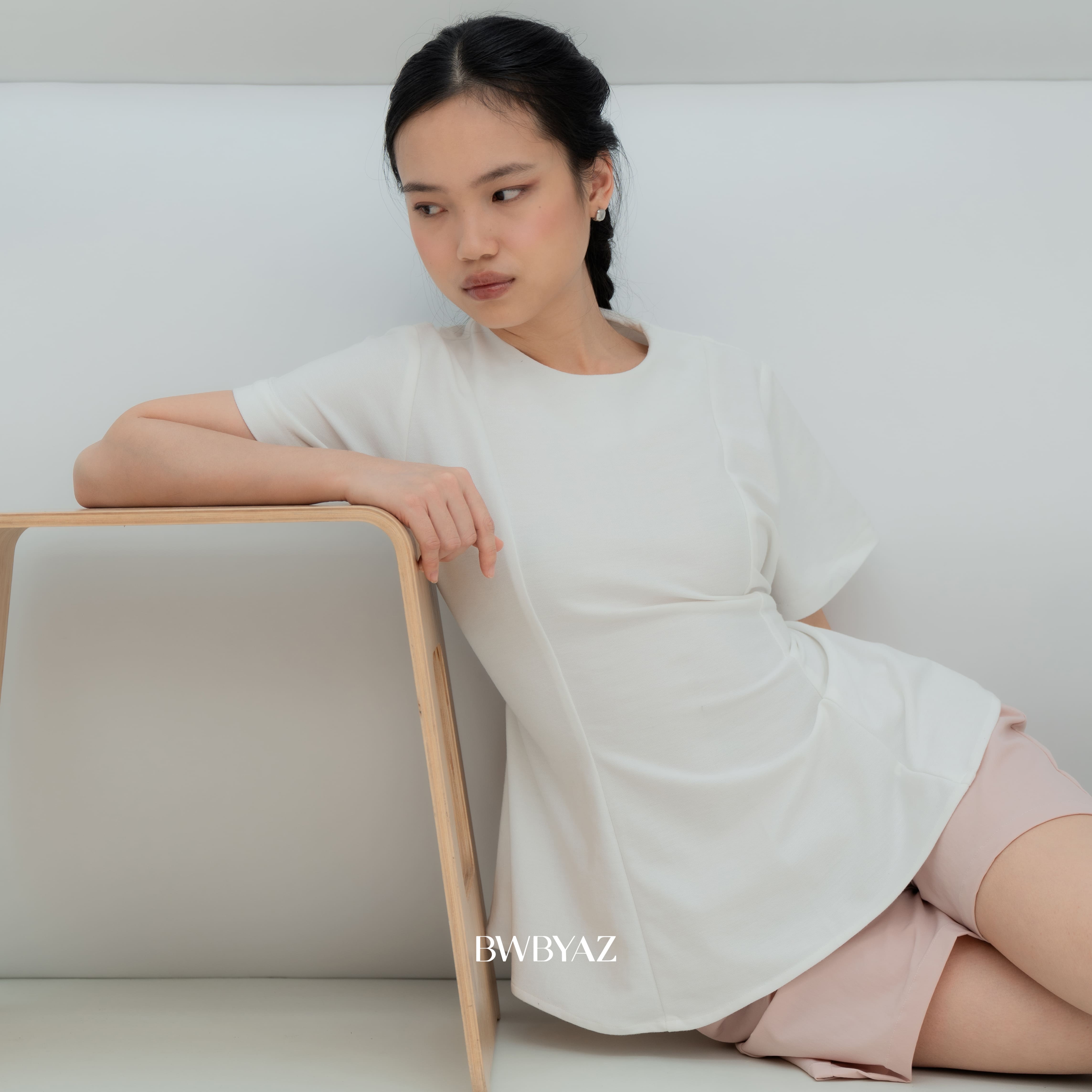 BWBYAZ - Zoe Peplum Shortsleeve (READY STOCK)