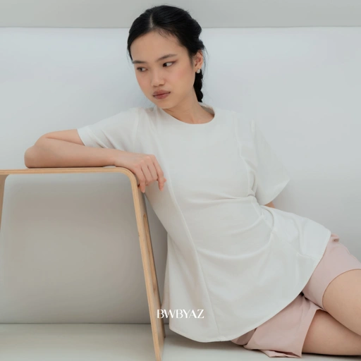 BWBYAZ - Zoe Peplum Shortsleeve (READY STOCK)