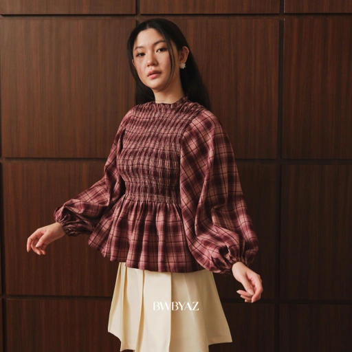 BWBYAZ - Elaria Shirred Top